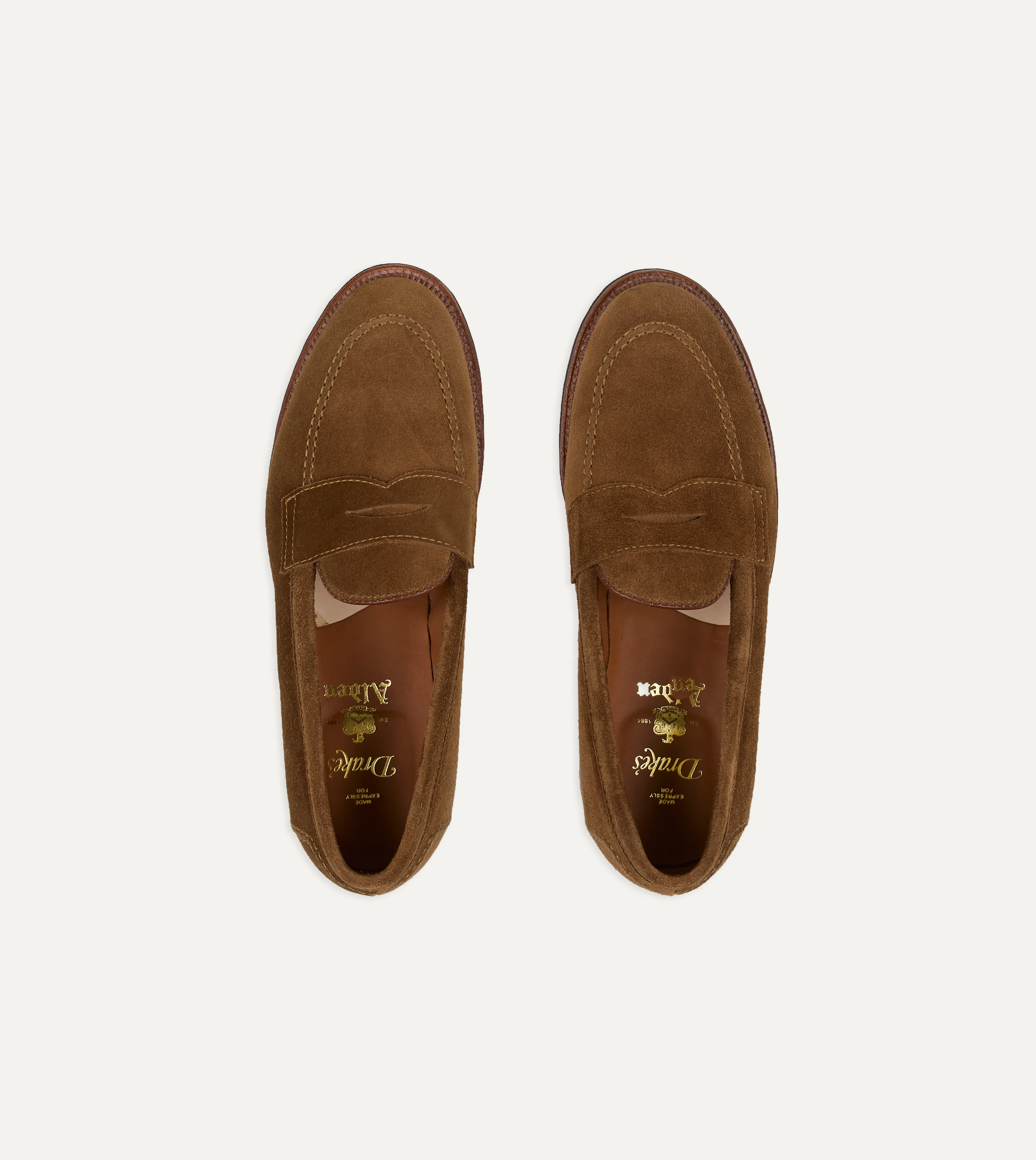 Alden Snuff Suede Penny Loafer - Image 4