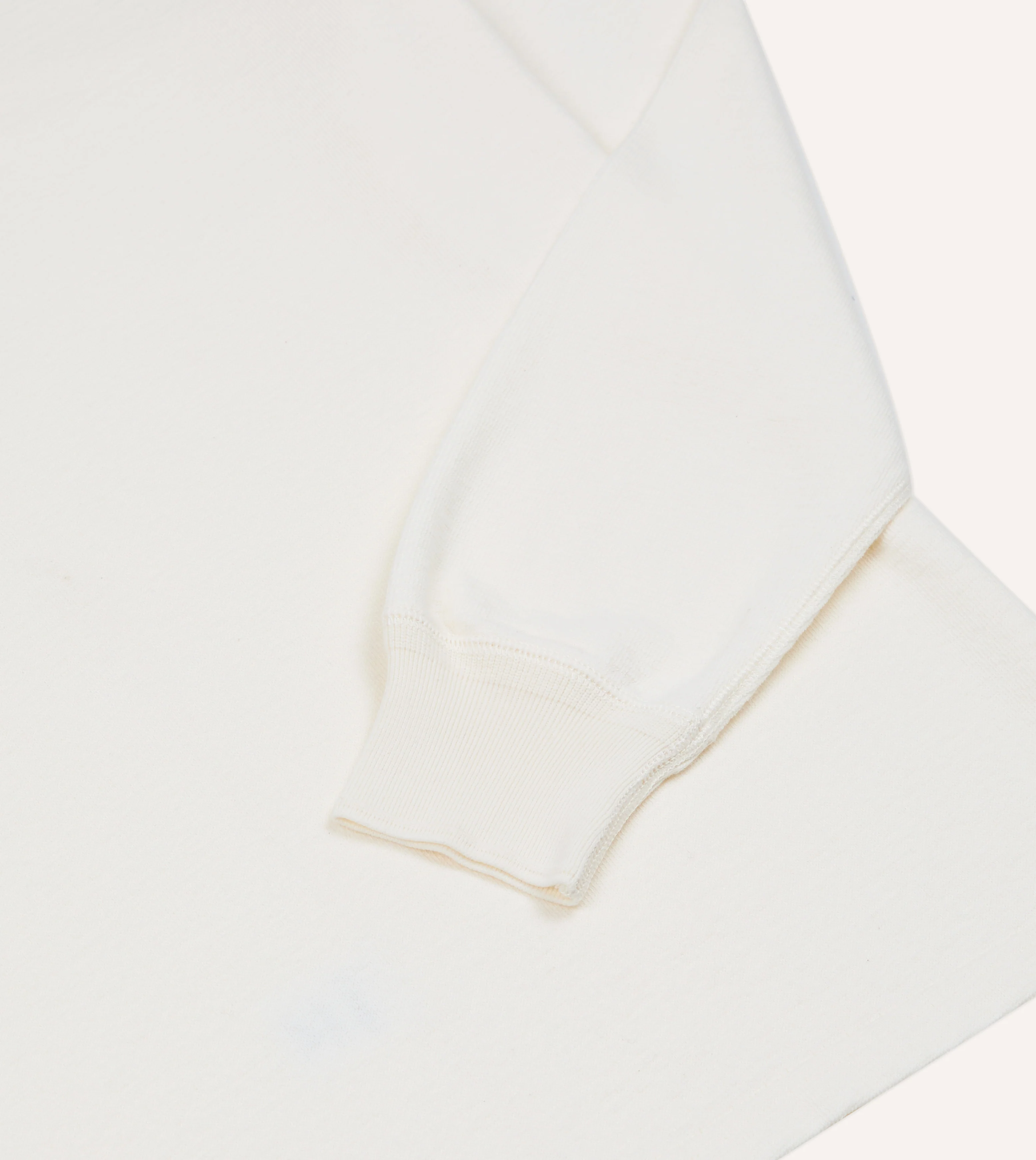 Antique White Cotton Long-Sleeve Mock Neck Hiking T-Shirt - Image 4