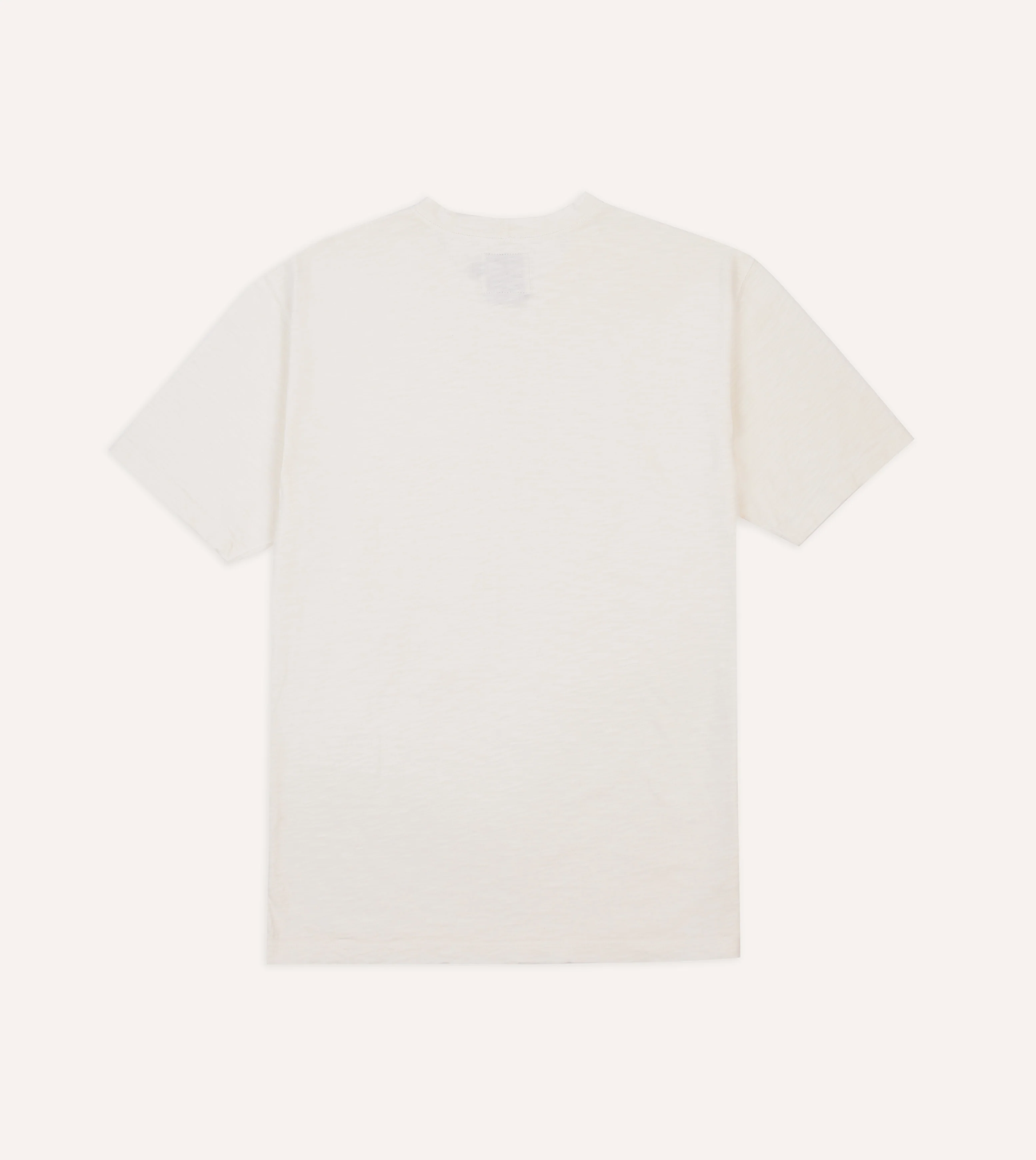 Antique White Flamé Cotton Crew Neck Hiking T-Shirt - Image 5