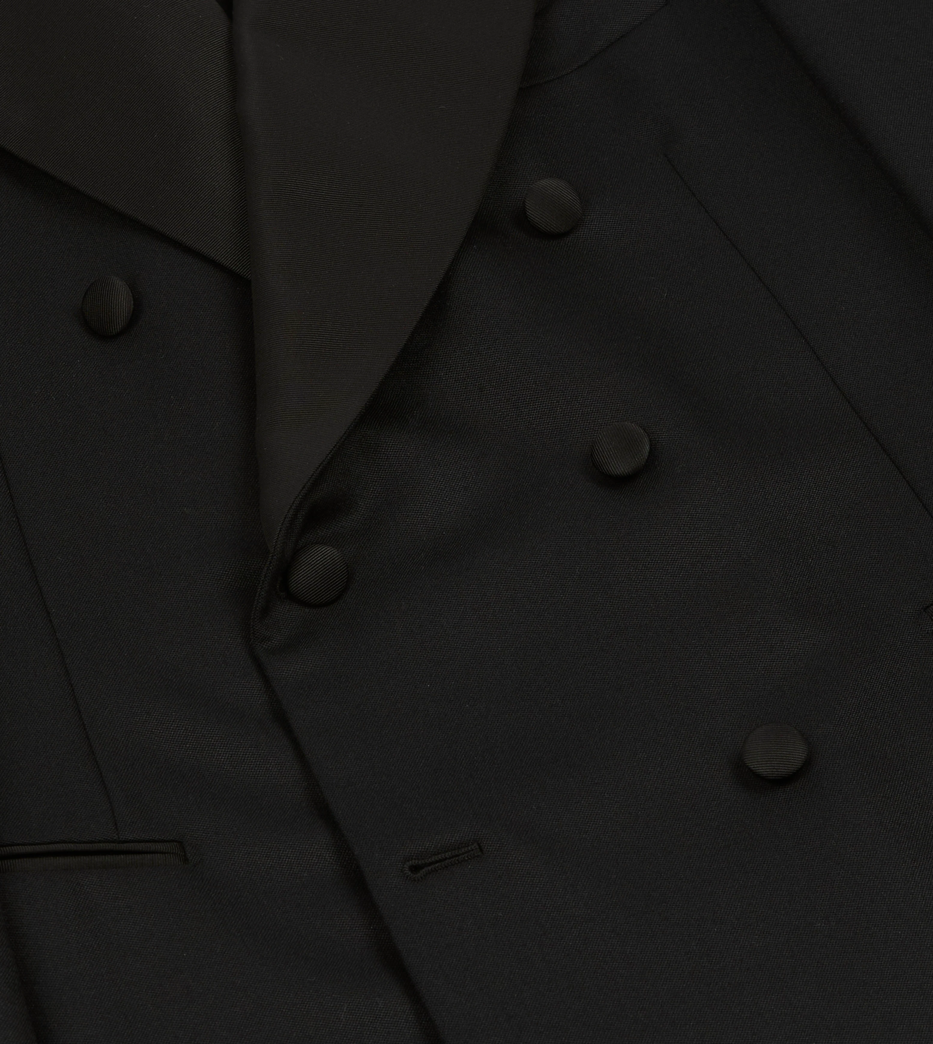 Black Barathea Wool Double-Breasted Dinner Jacket - Image 5