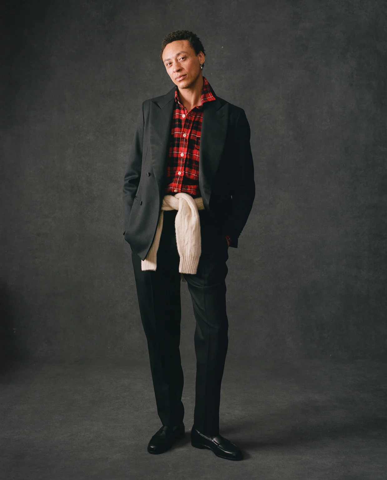 Black Barathea Wool Double-Breasted Dinner Jacket - Image 9