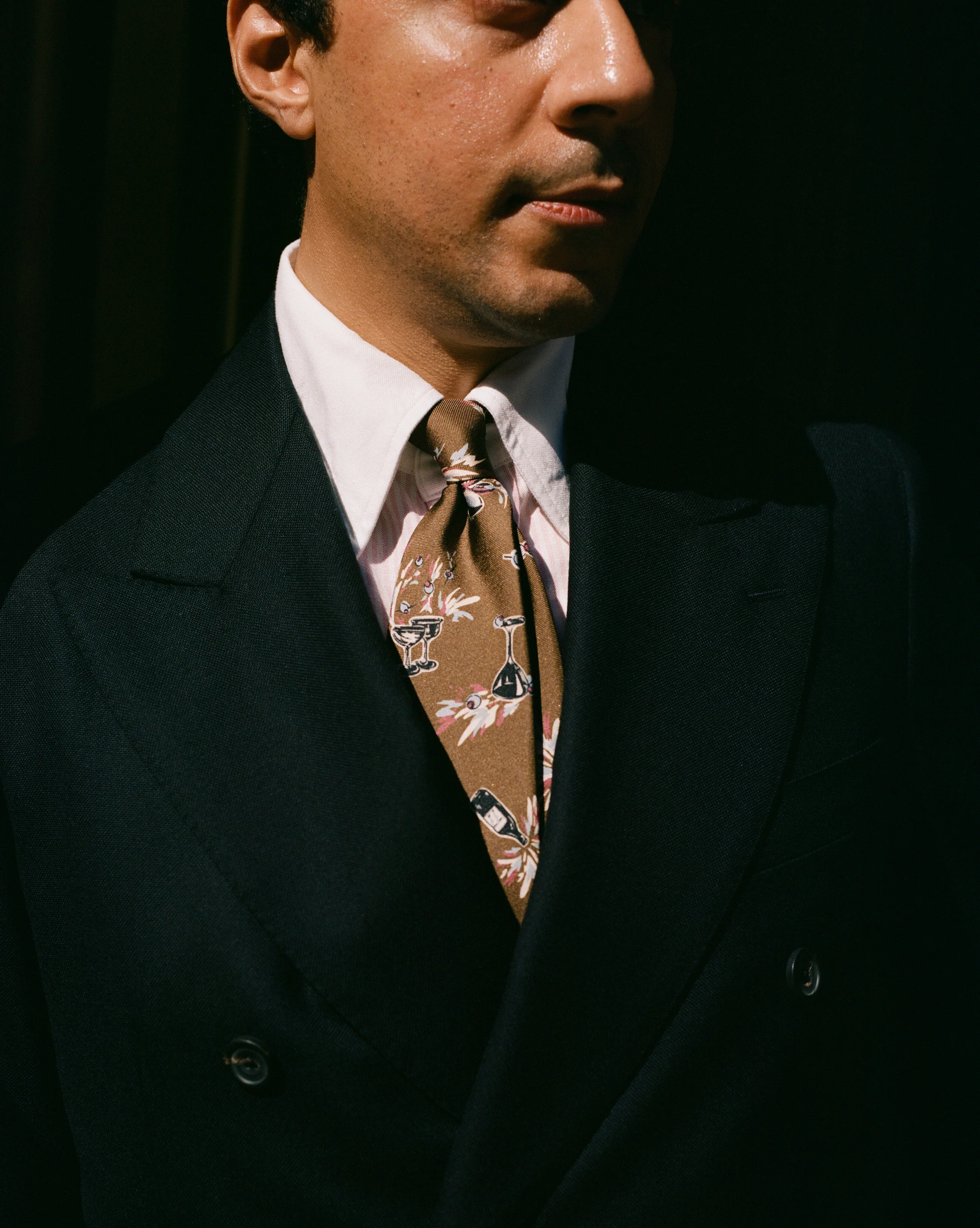 Black Fresco® Wool Double-Breasted Tailored Jacket - Image 10
