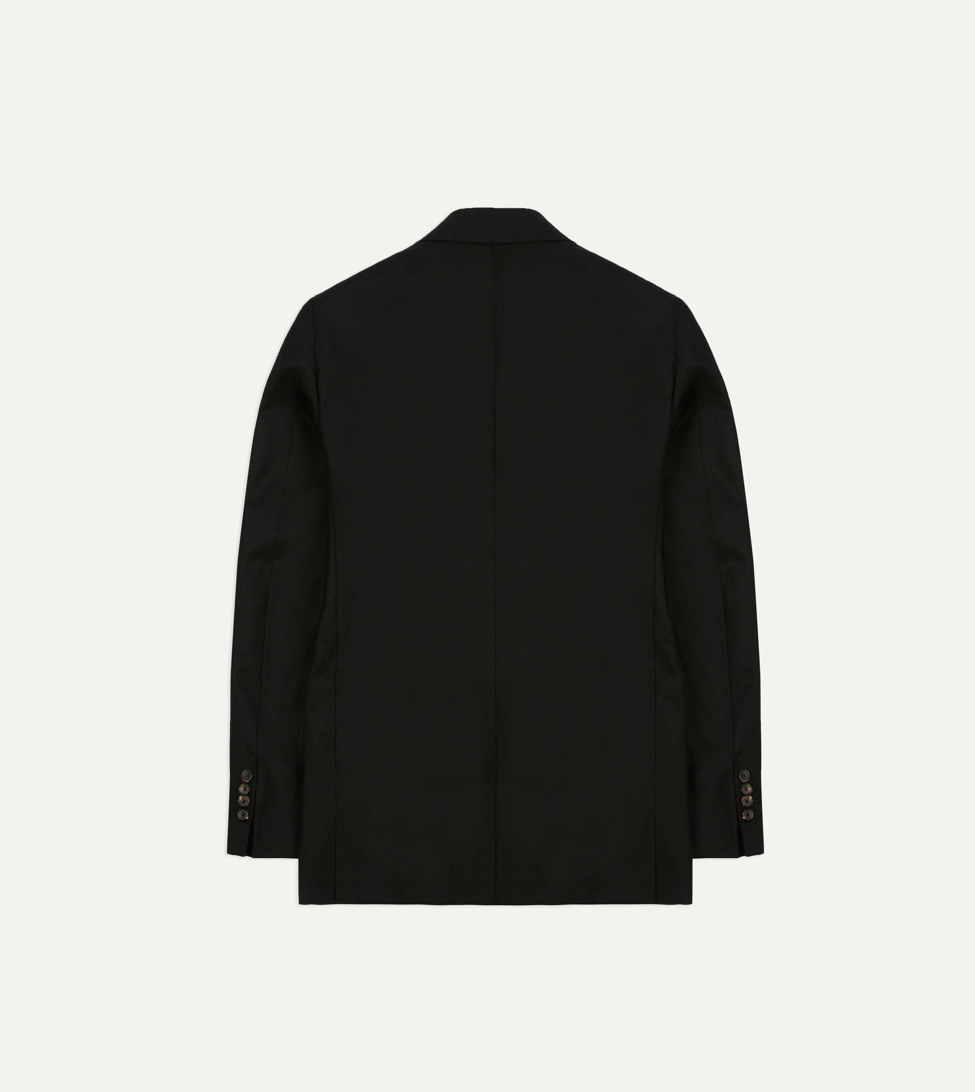 Black Fresco® Wool Double-Breasted Tailored Jacket - Image 8