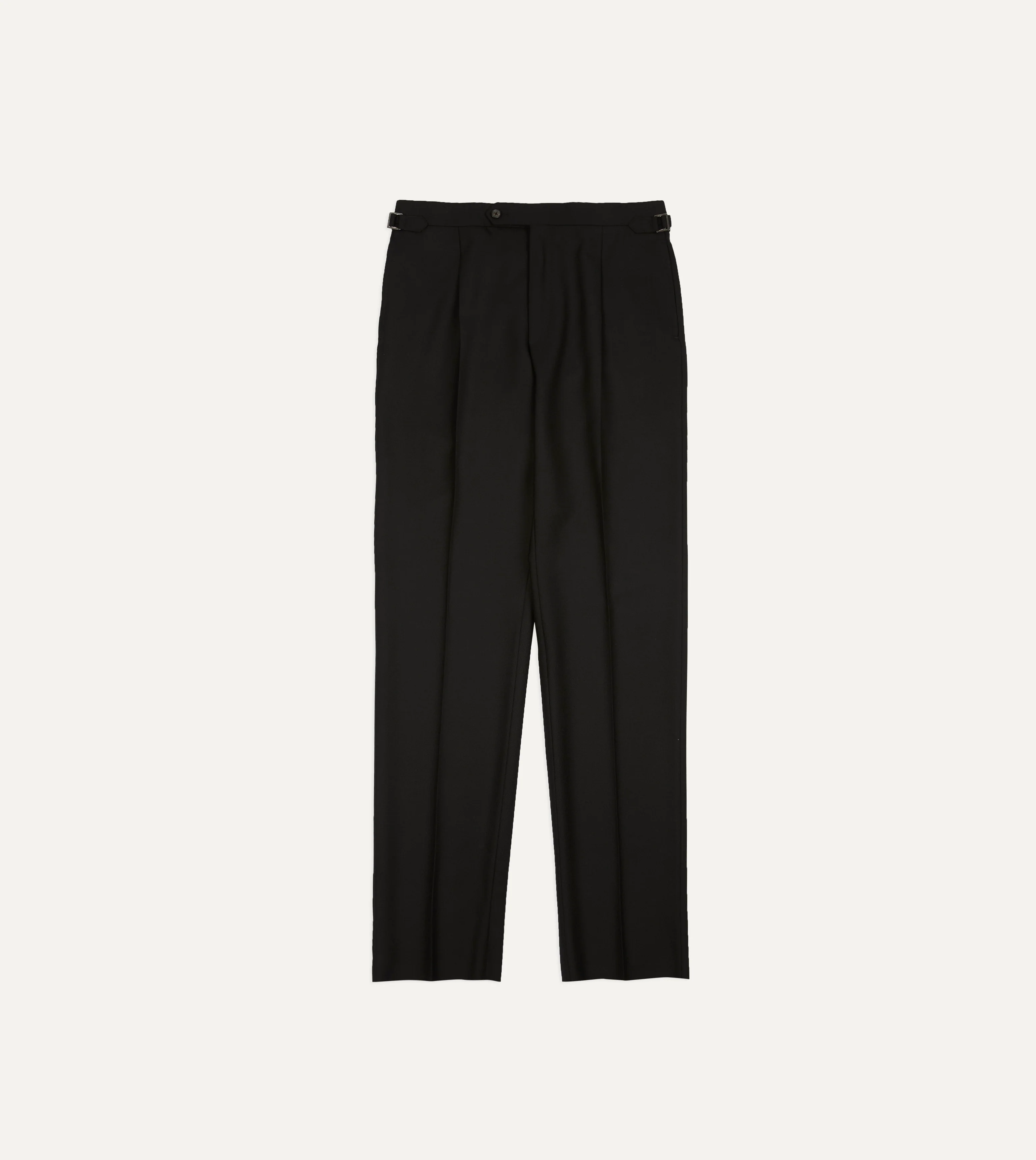 Black Fresco® Wool Single-Pleat Trouser - Image 3
