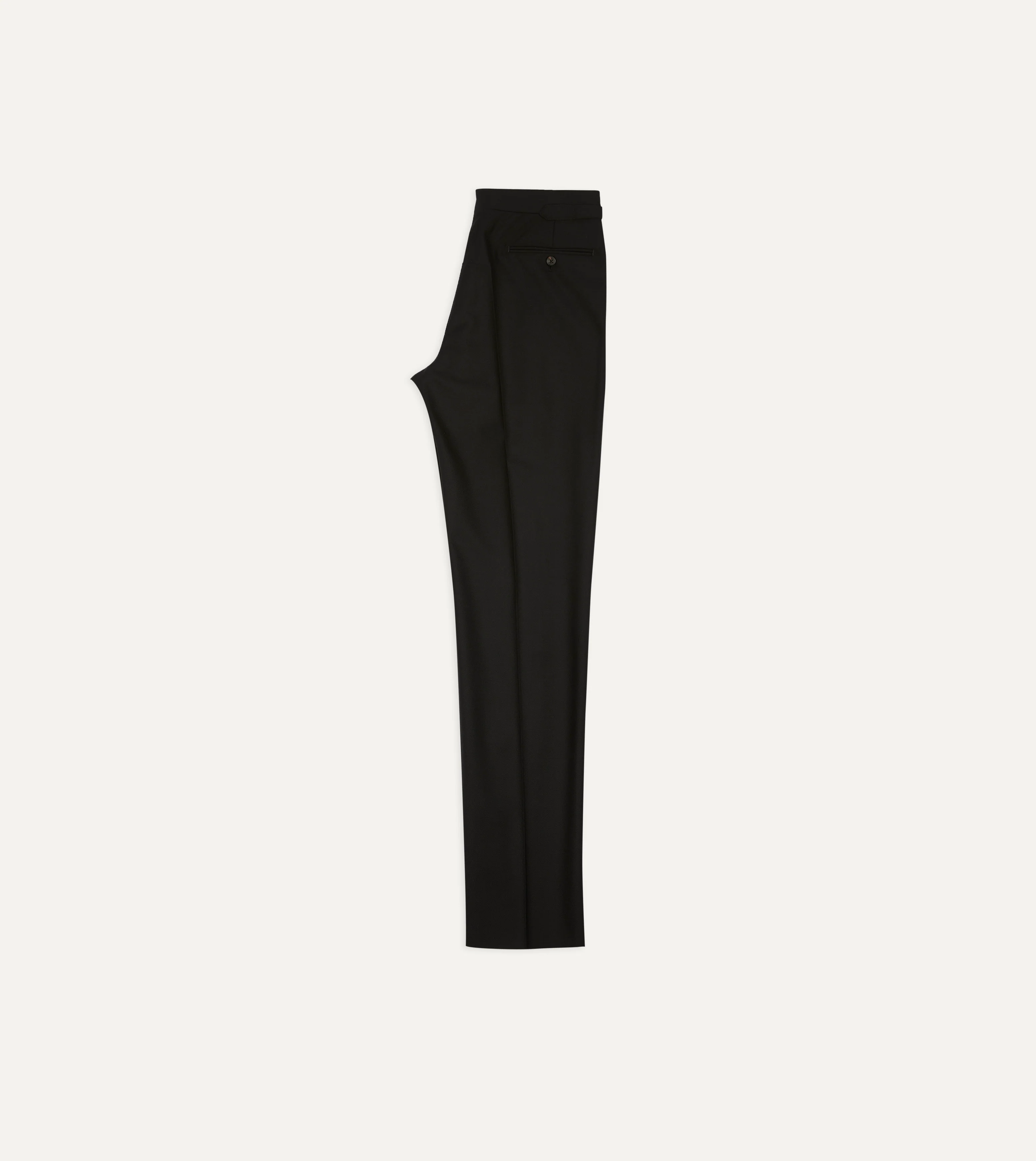 Black Fresco® Wool Single-Pleat Trouser - Image 6