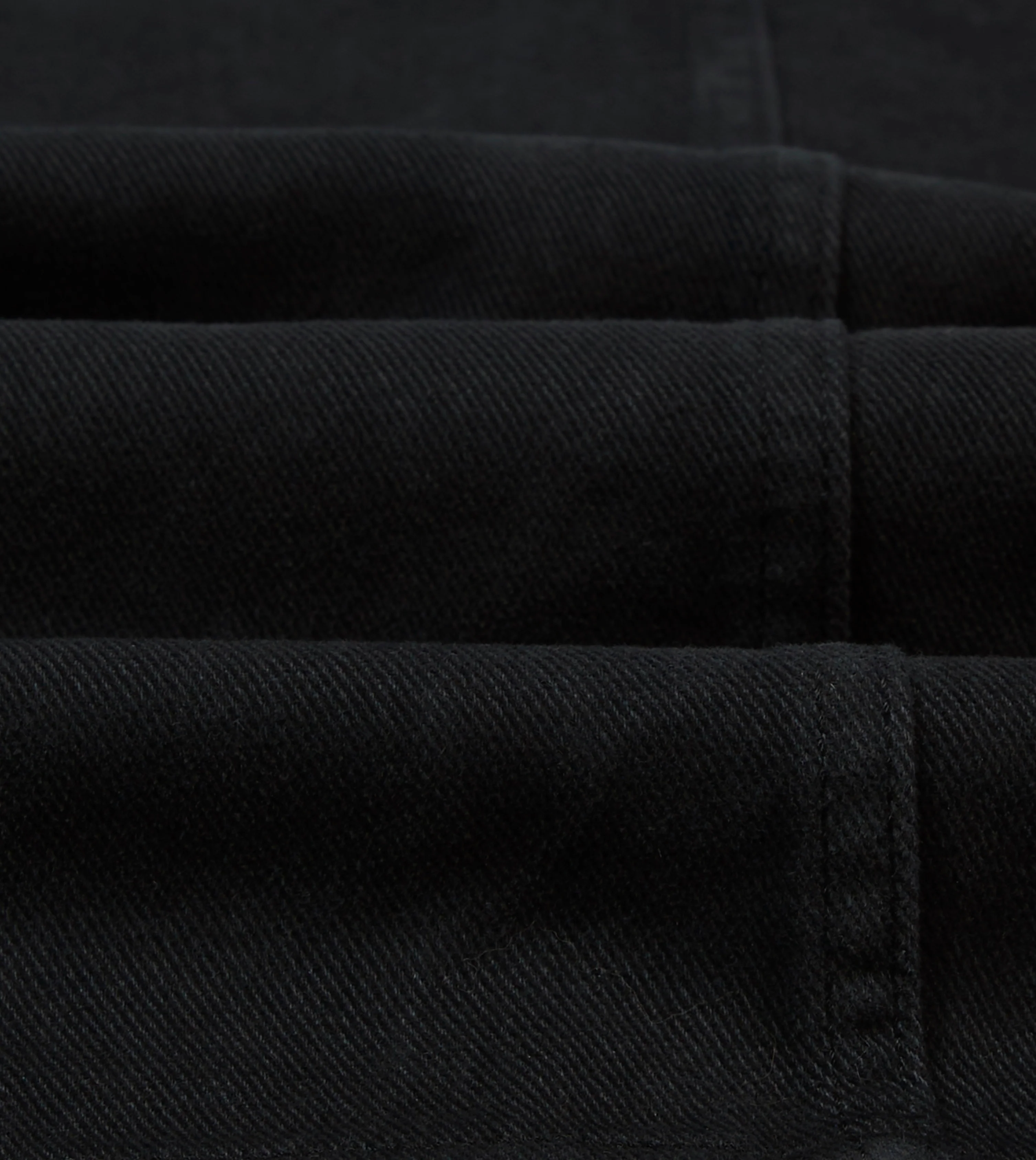 Black Heavy Twill Cotton Five-Pocket Chore Jacket - Image 2