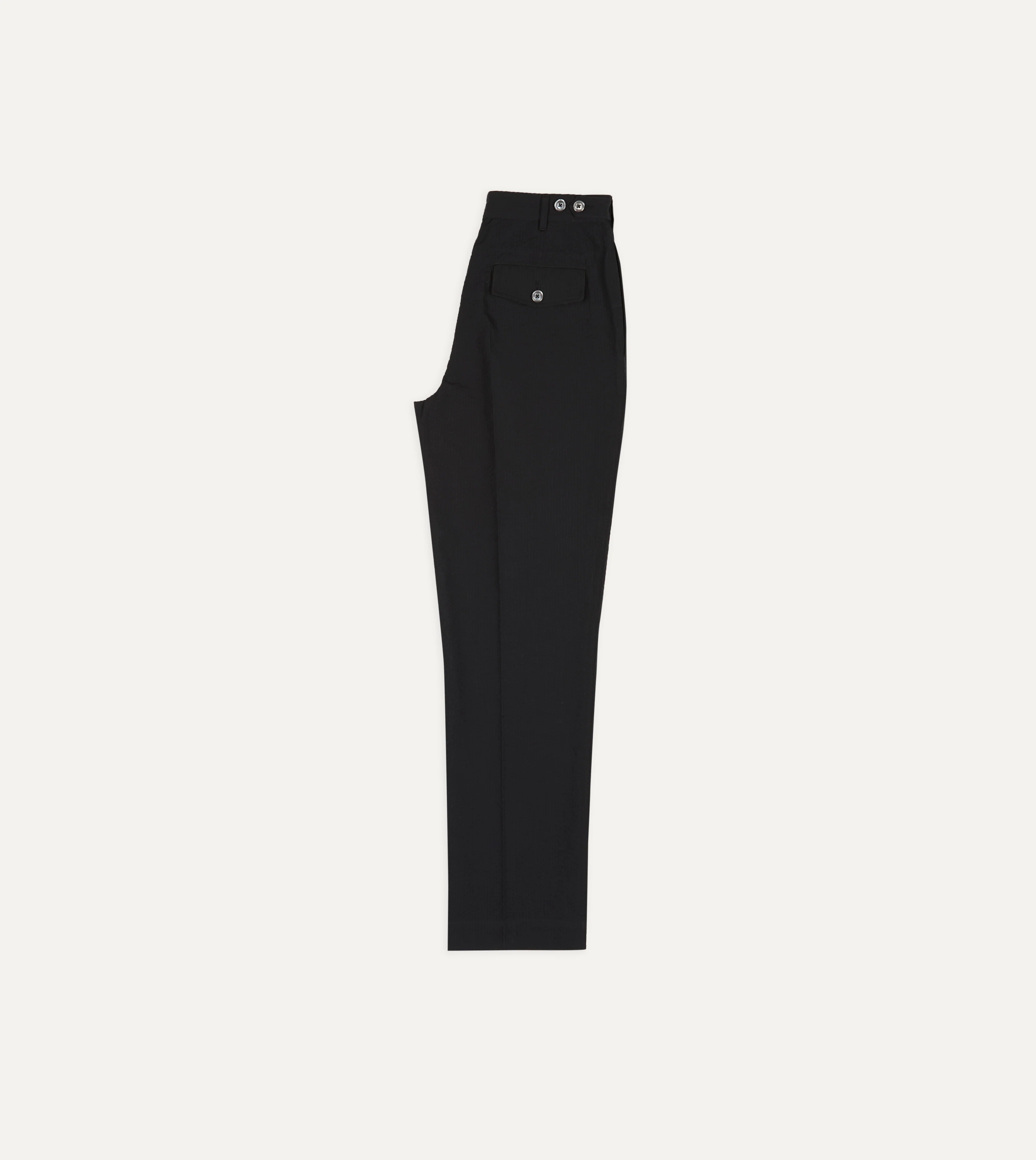 Black Seersucker Games Trousers - Image 6