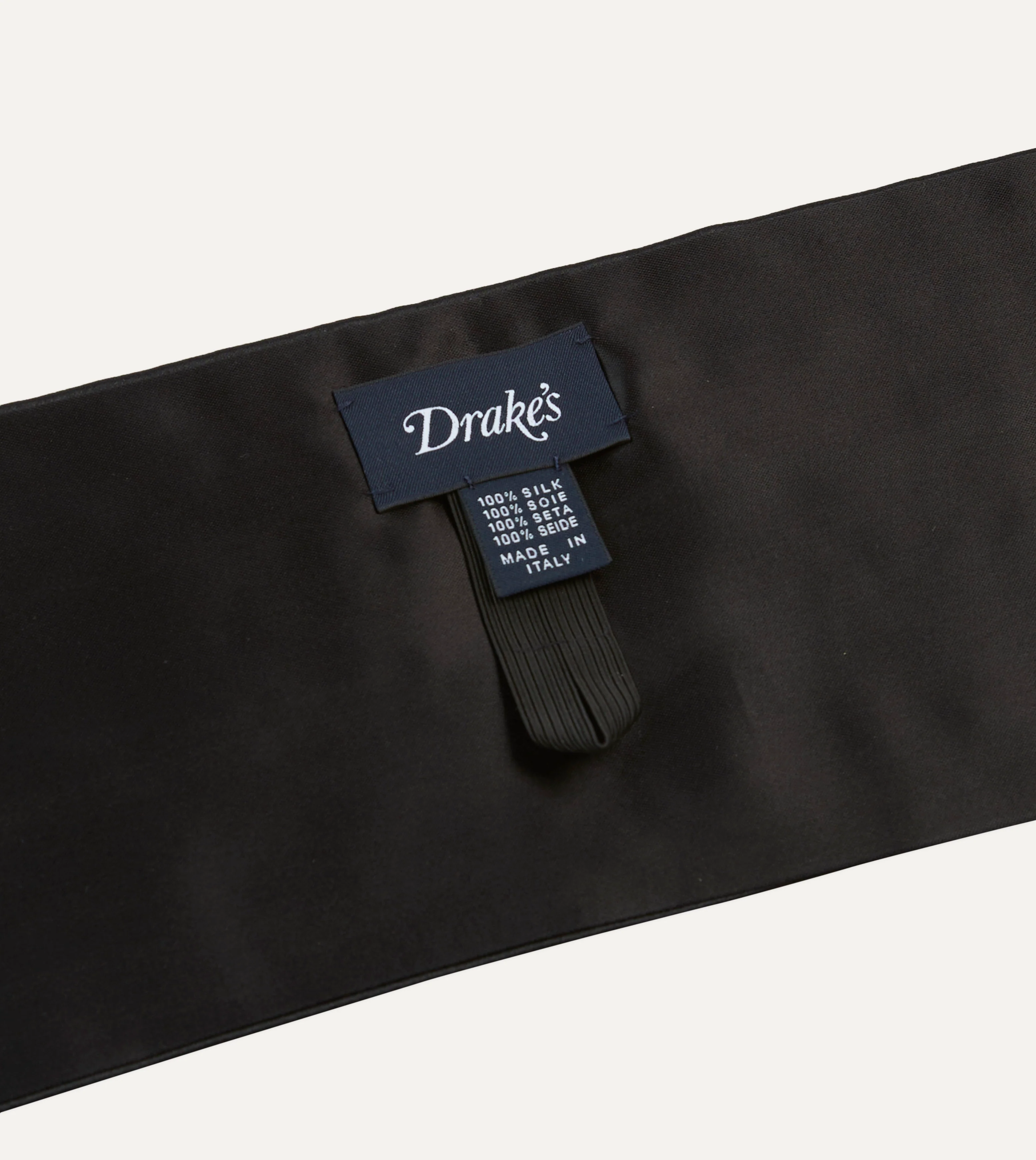 Black Silk Satin Cummerbund - Image 4