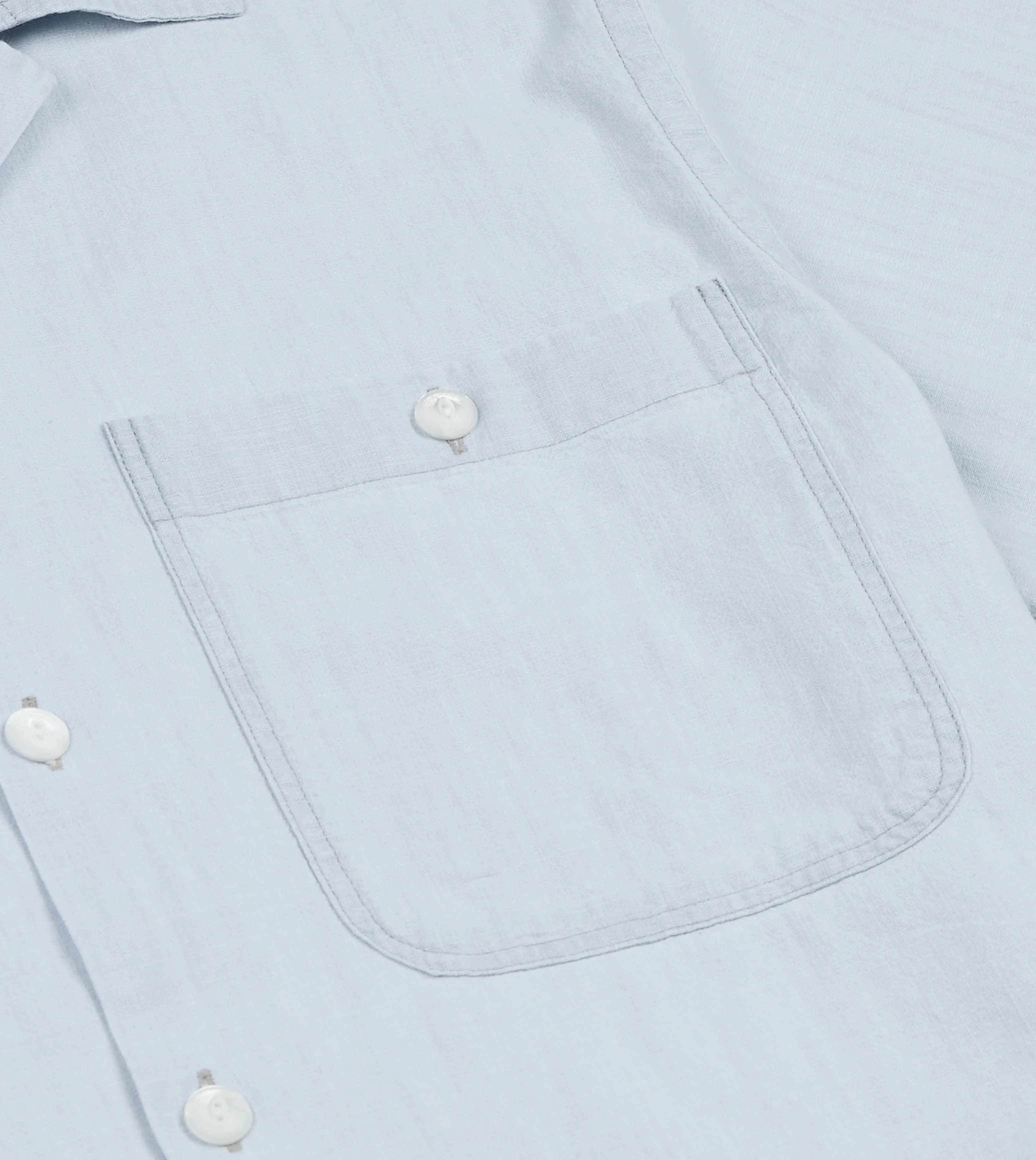 Blue Chambay Short Sleeve Camp Collar Shirt - Image 5