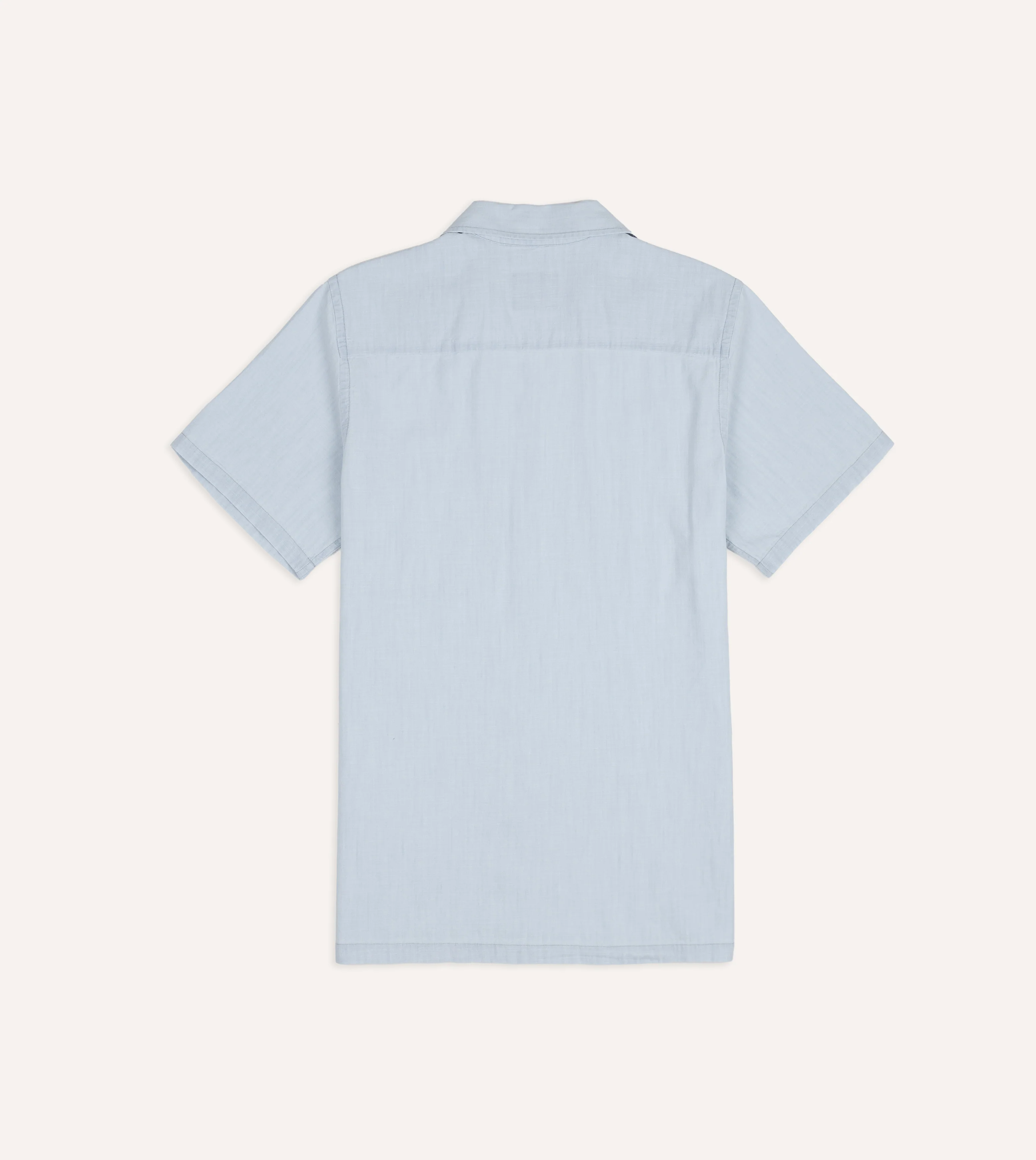 Blue Chambay Short Sleeve Camp Collar Shirt - Image 6