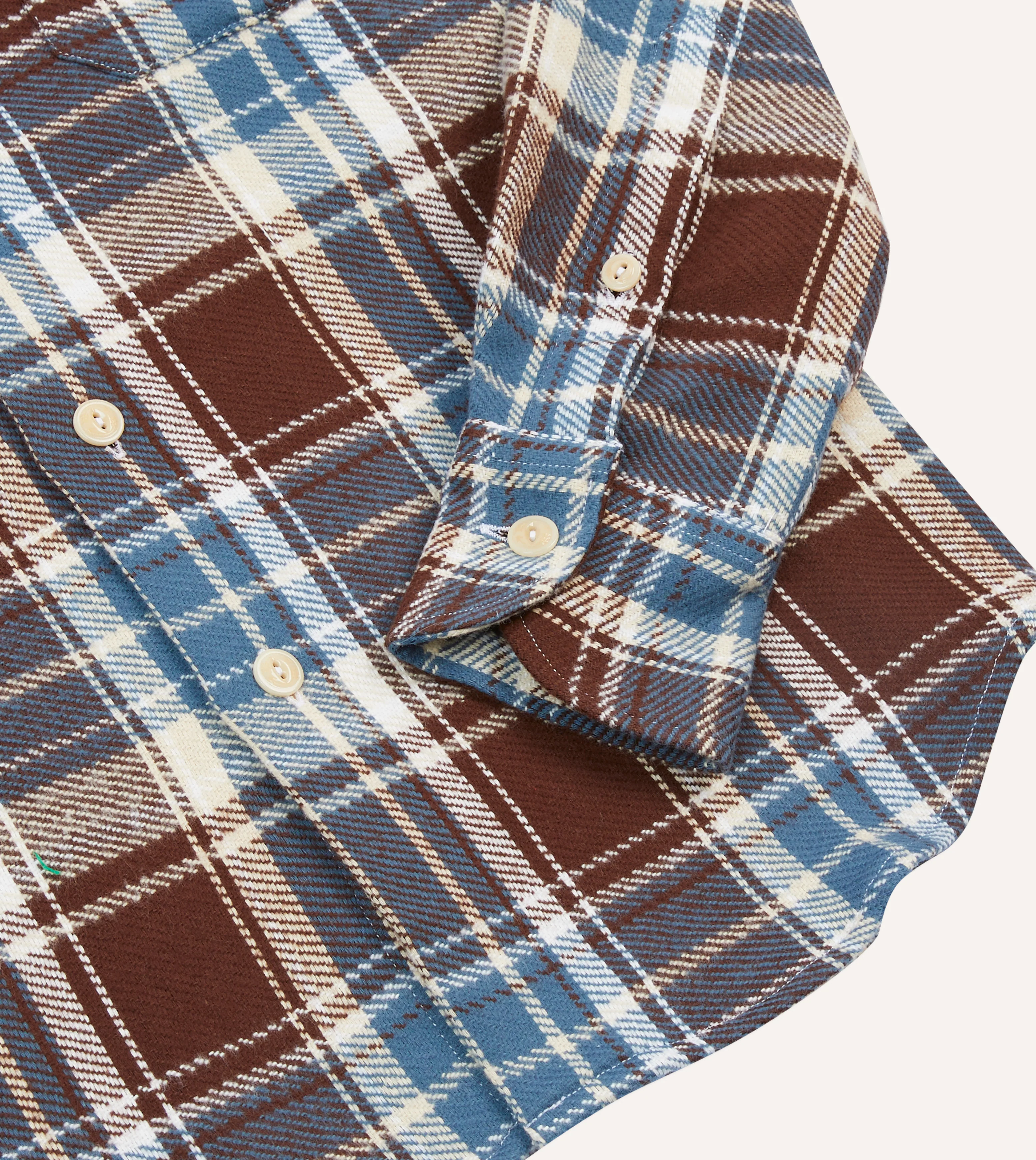 Blue Check Heavy Cotton Two-Pocket Work Shirt - Image 5