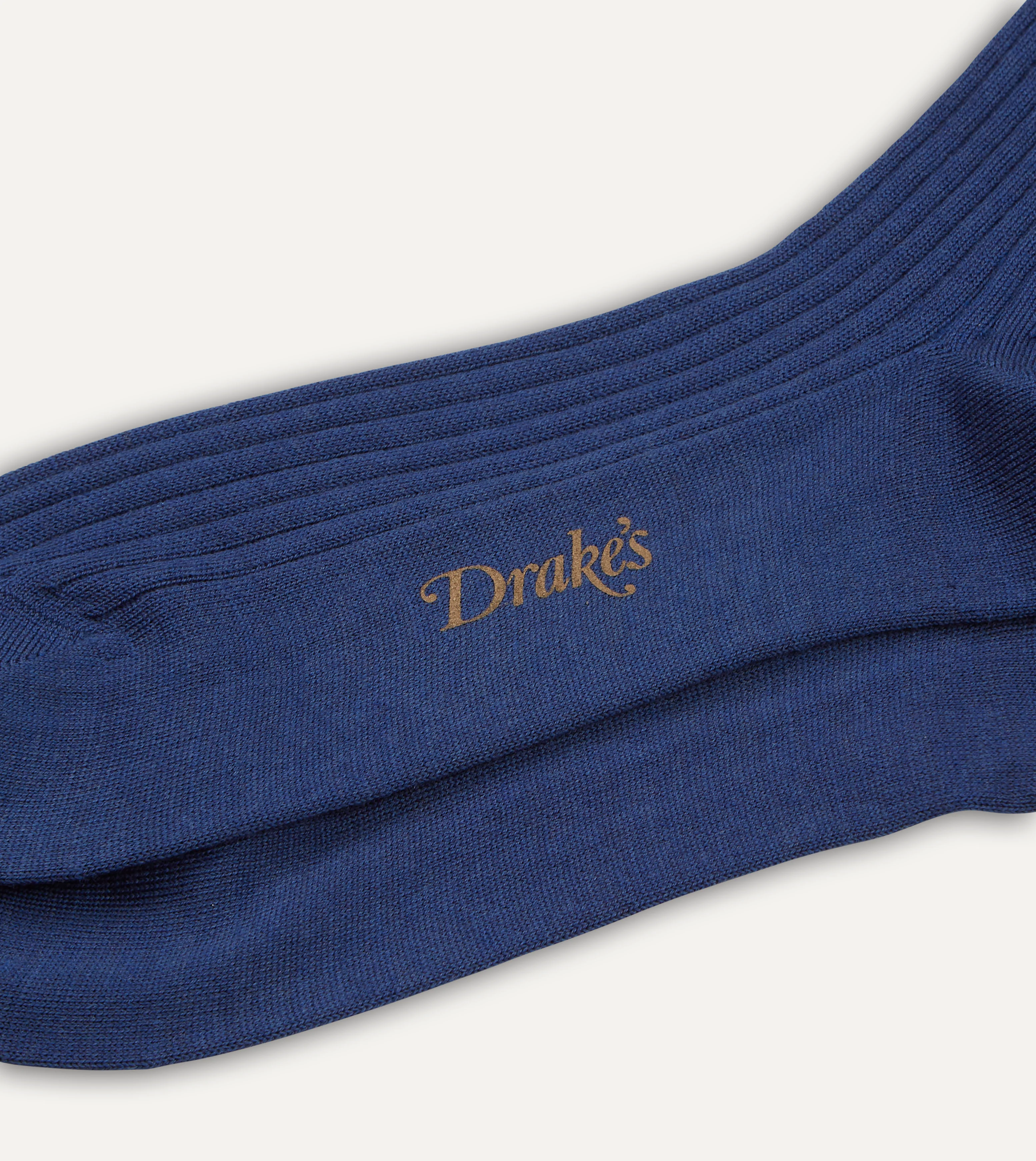 Blue Wool Over-the-Calf Socks - Image 2