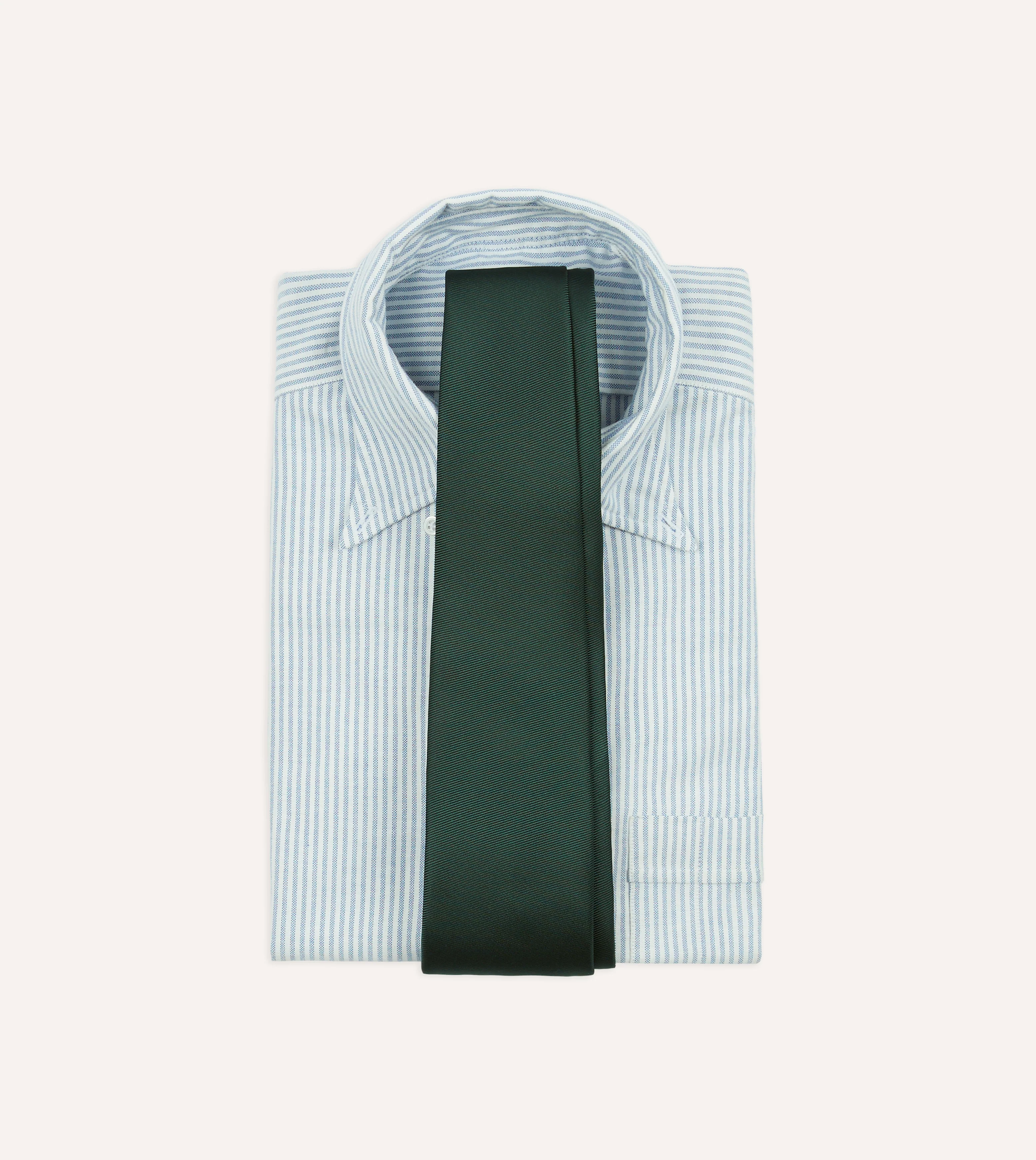 Bottle Green 50oz Silk Twill Tipped Tie - Image 2
