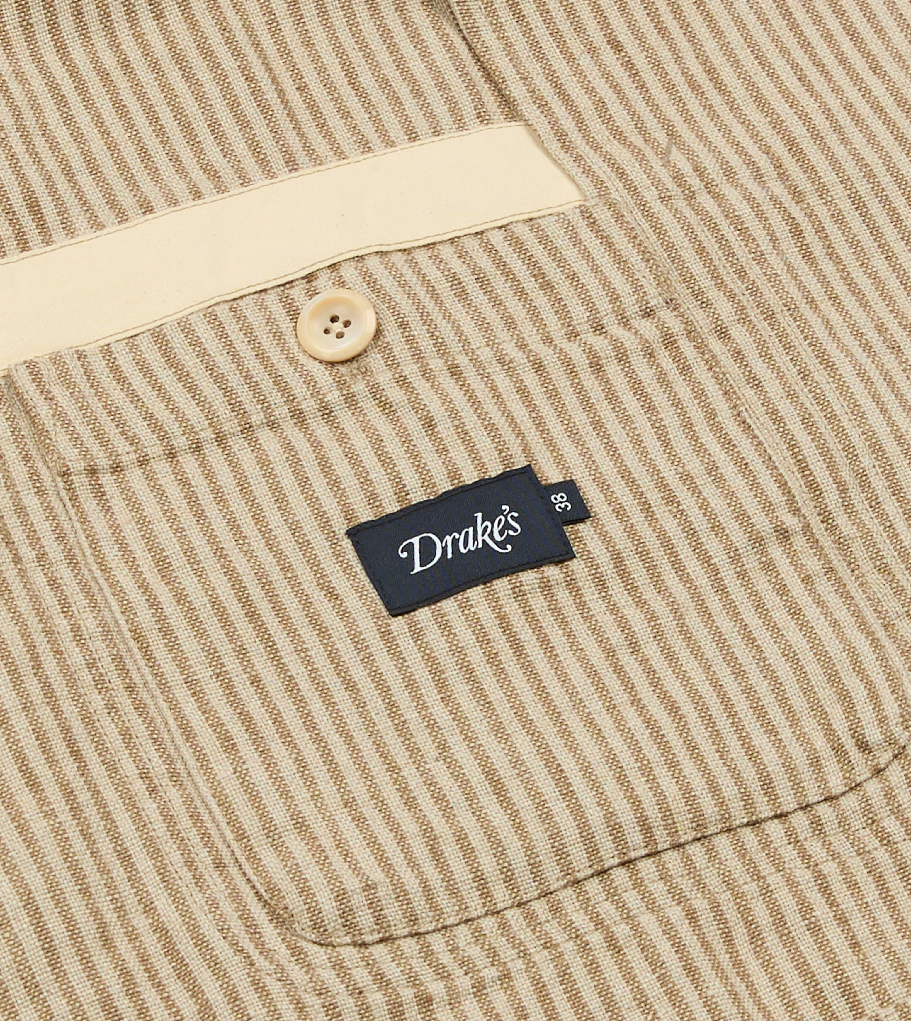 Brown and Ecru Stripe Oxford Linen Games Blazer Mk. IV - Image 8