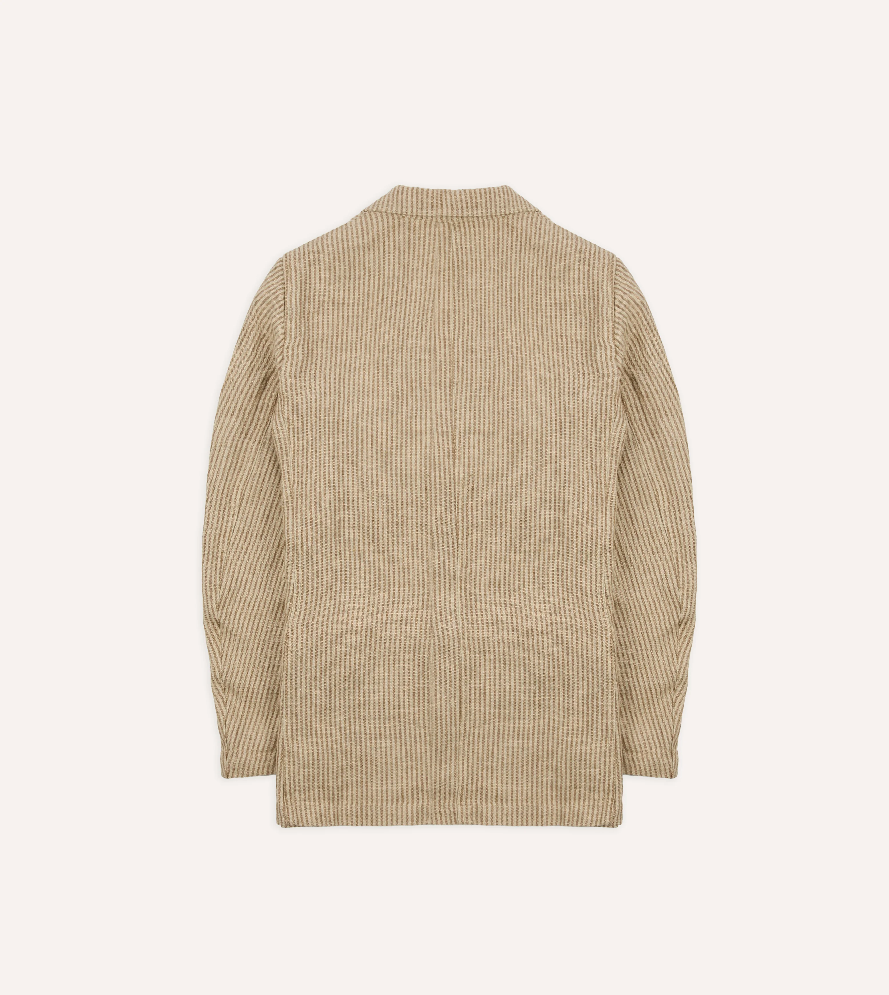 Brown and Ecru Stripe Oxford Linen Games Blazer Mk. IV - Image 9