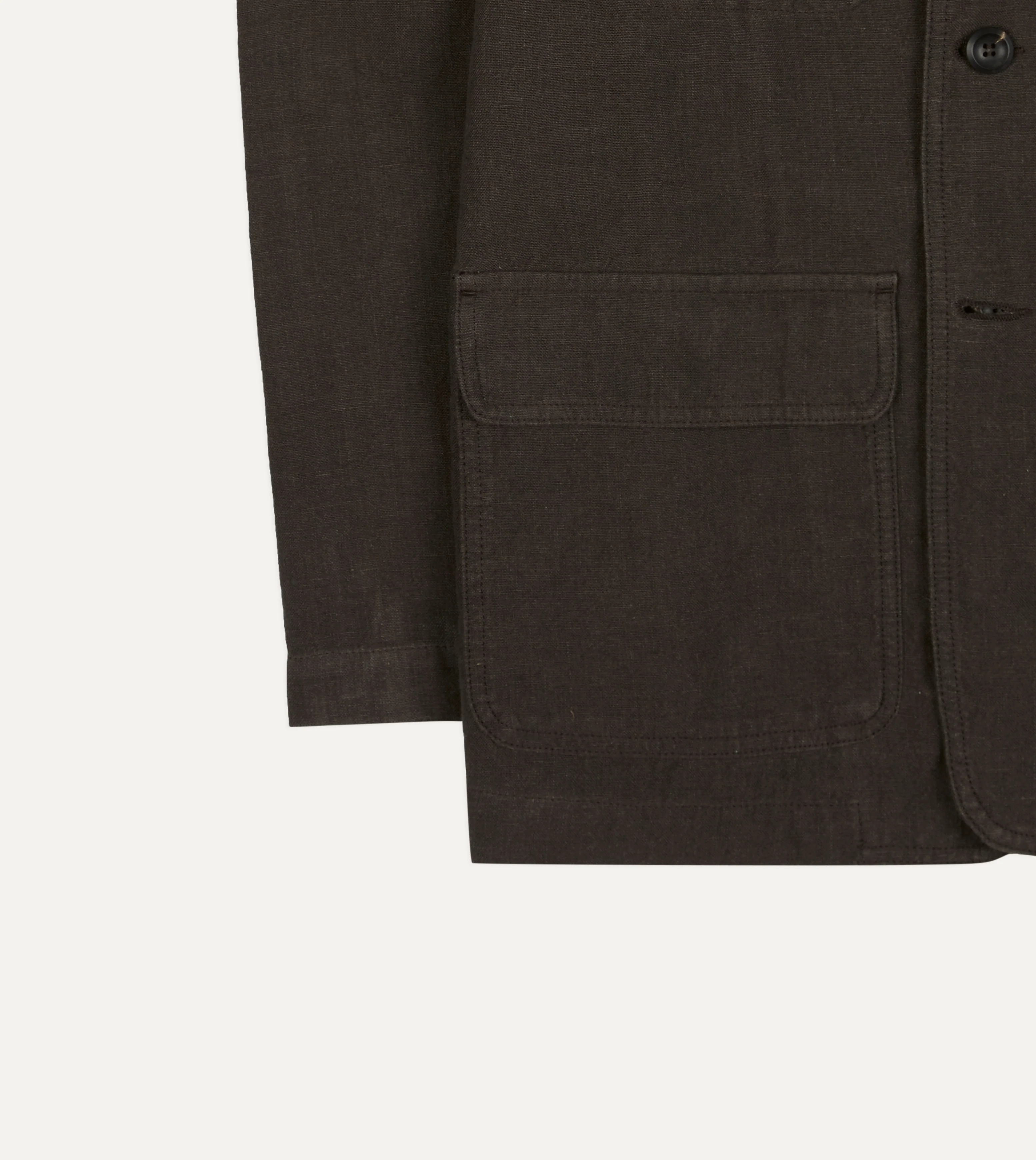 Brown Linen Forestière Jacket - Image 7