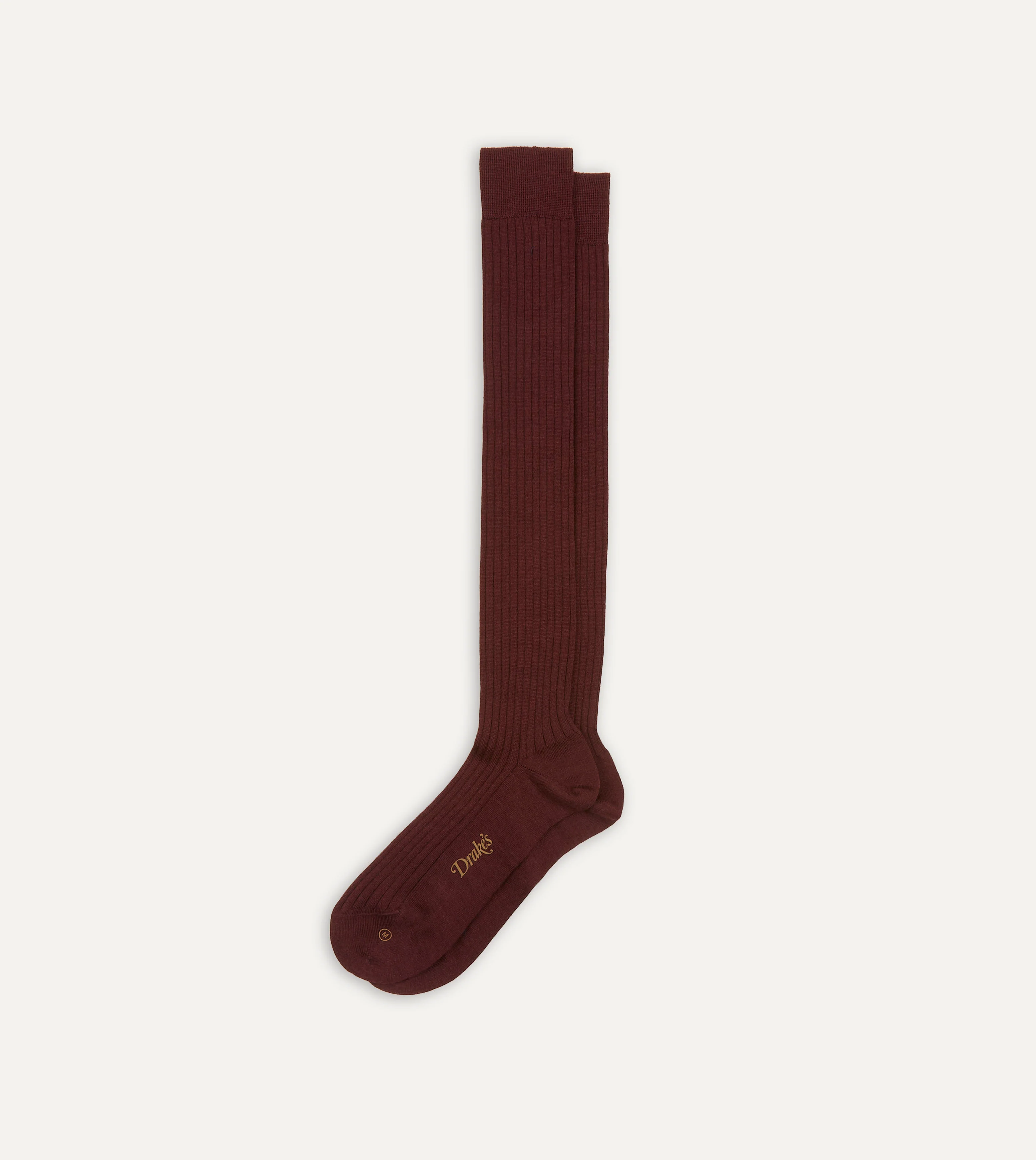 Burgundy Wool Over-The-Calf Socks - Image 4