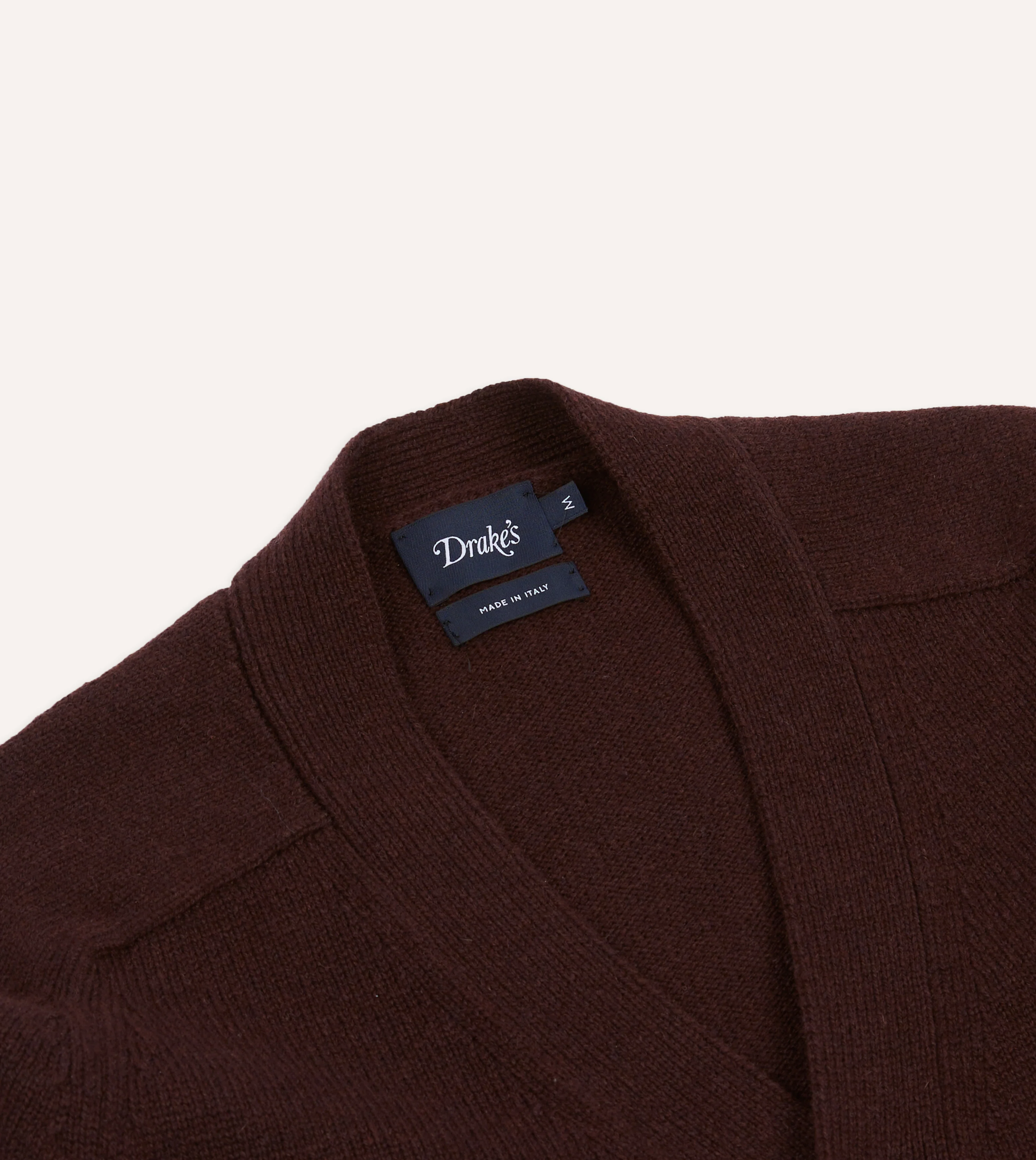 Dark Brown Lambswool 6 Button Cardigan - Image 3