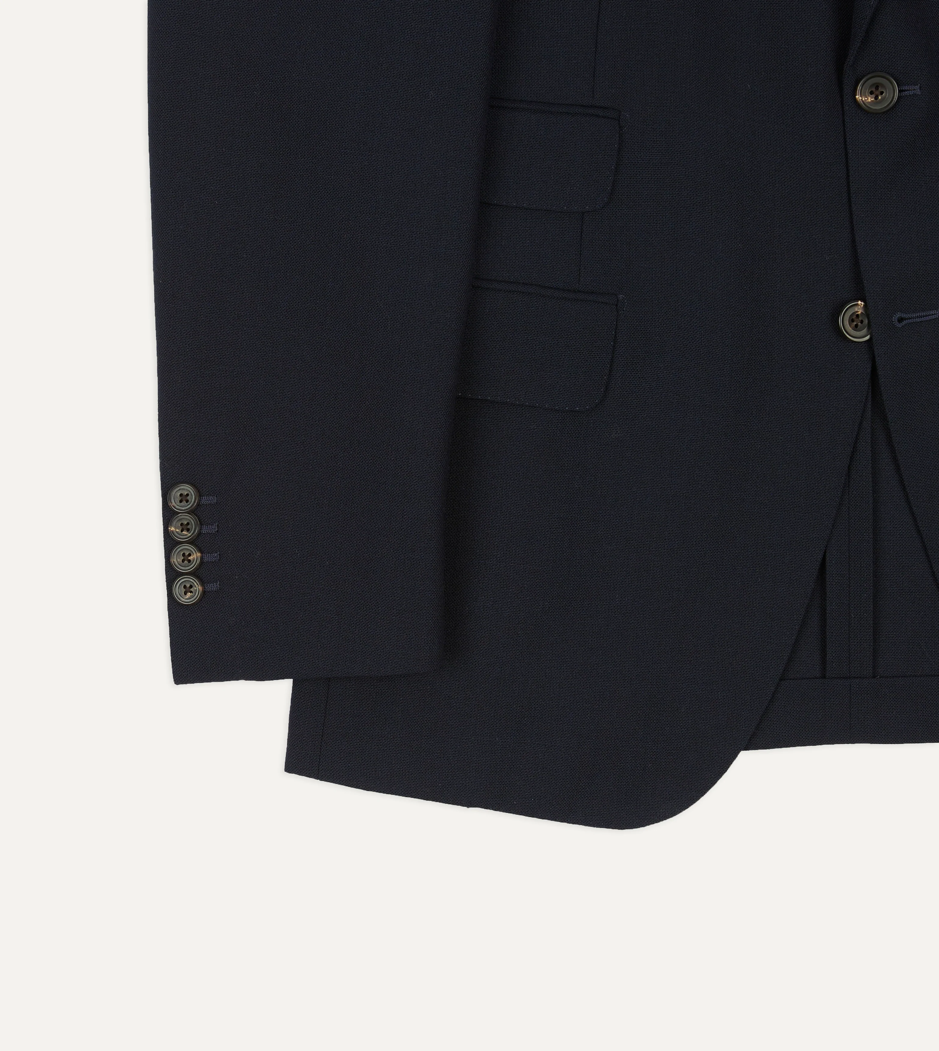 Dark Navy Fresco® Wool Tailored Jacket - Image 6