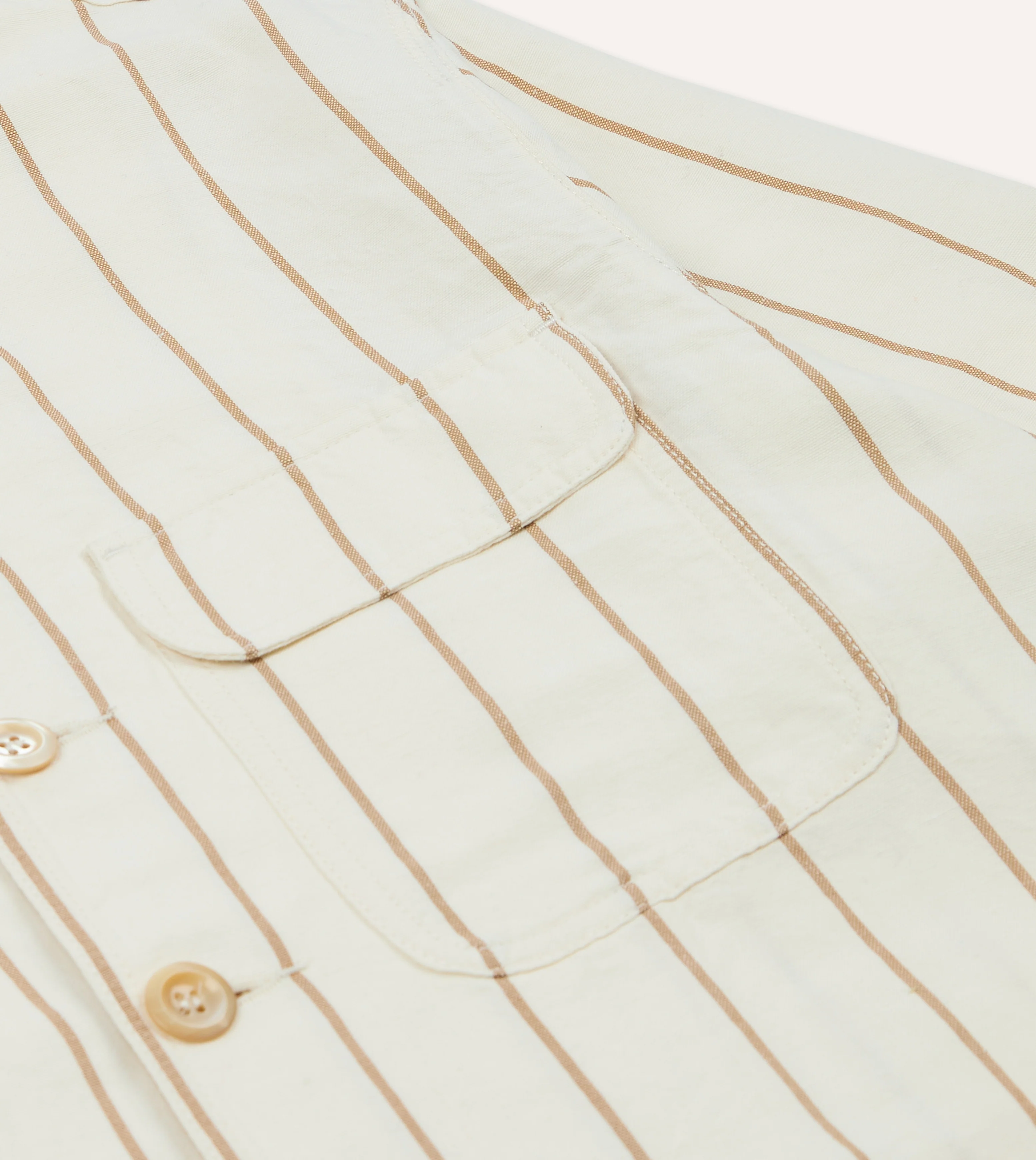 Ecru Stripe Canapa Forestière Jacket - Image 5