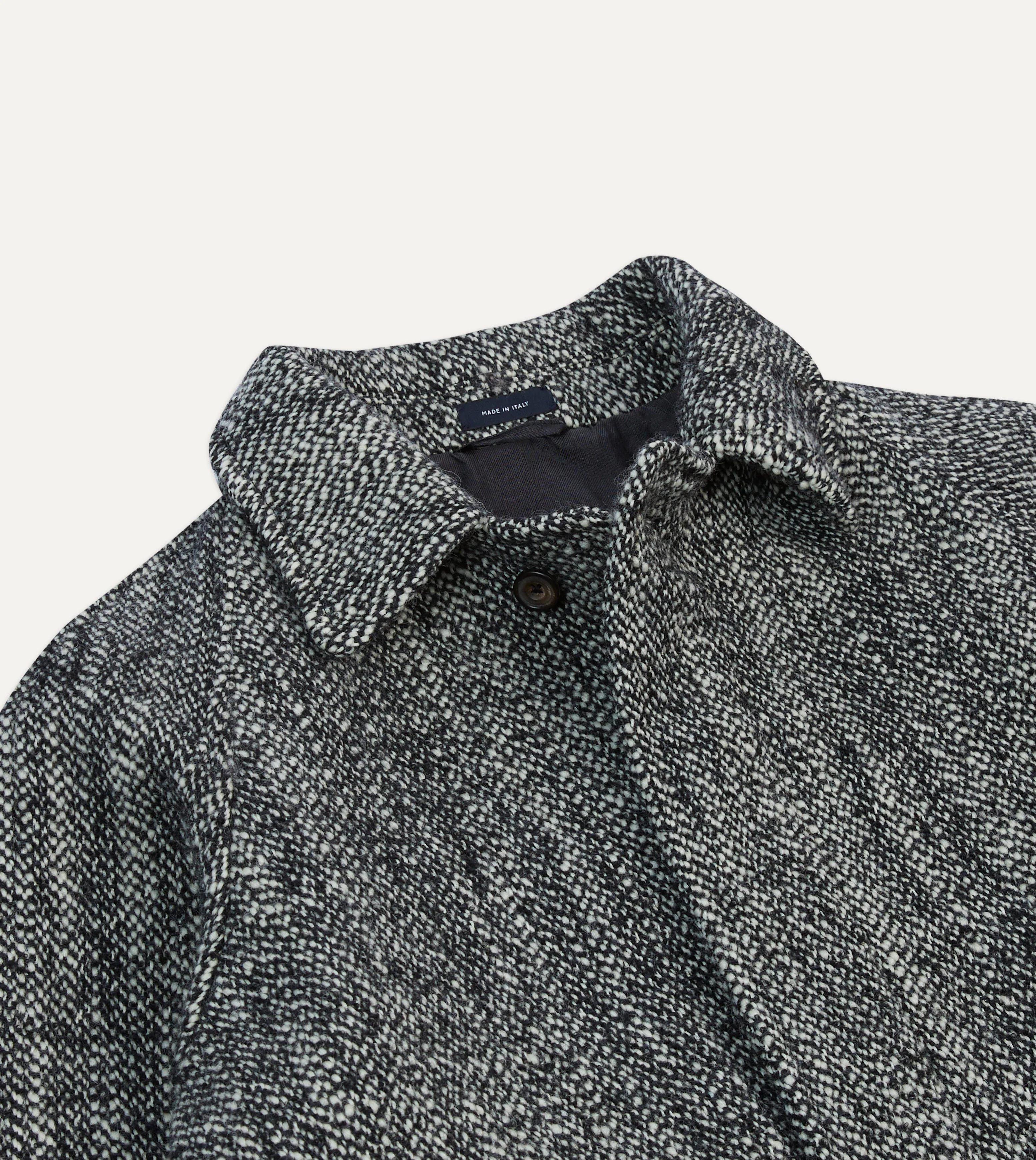 Salt and Pepper Wool Raglan Coat - Image 3