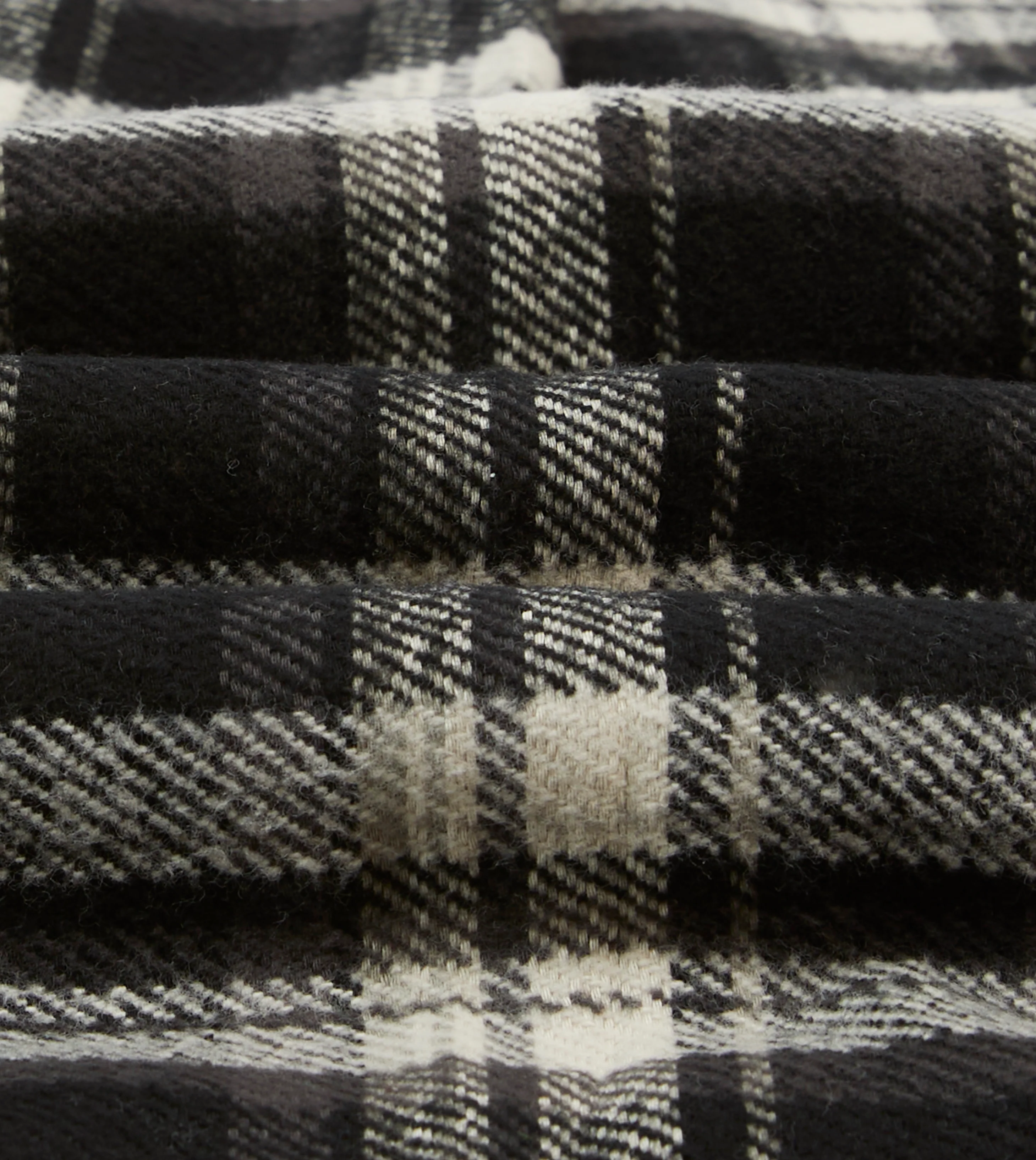 Drake's by A. Levine Black Check Cotton Two-Pocket Work Shirt - Image 2