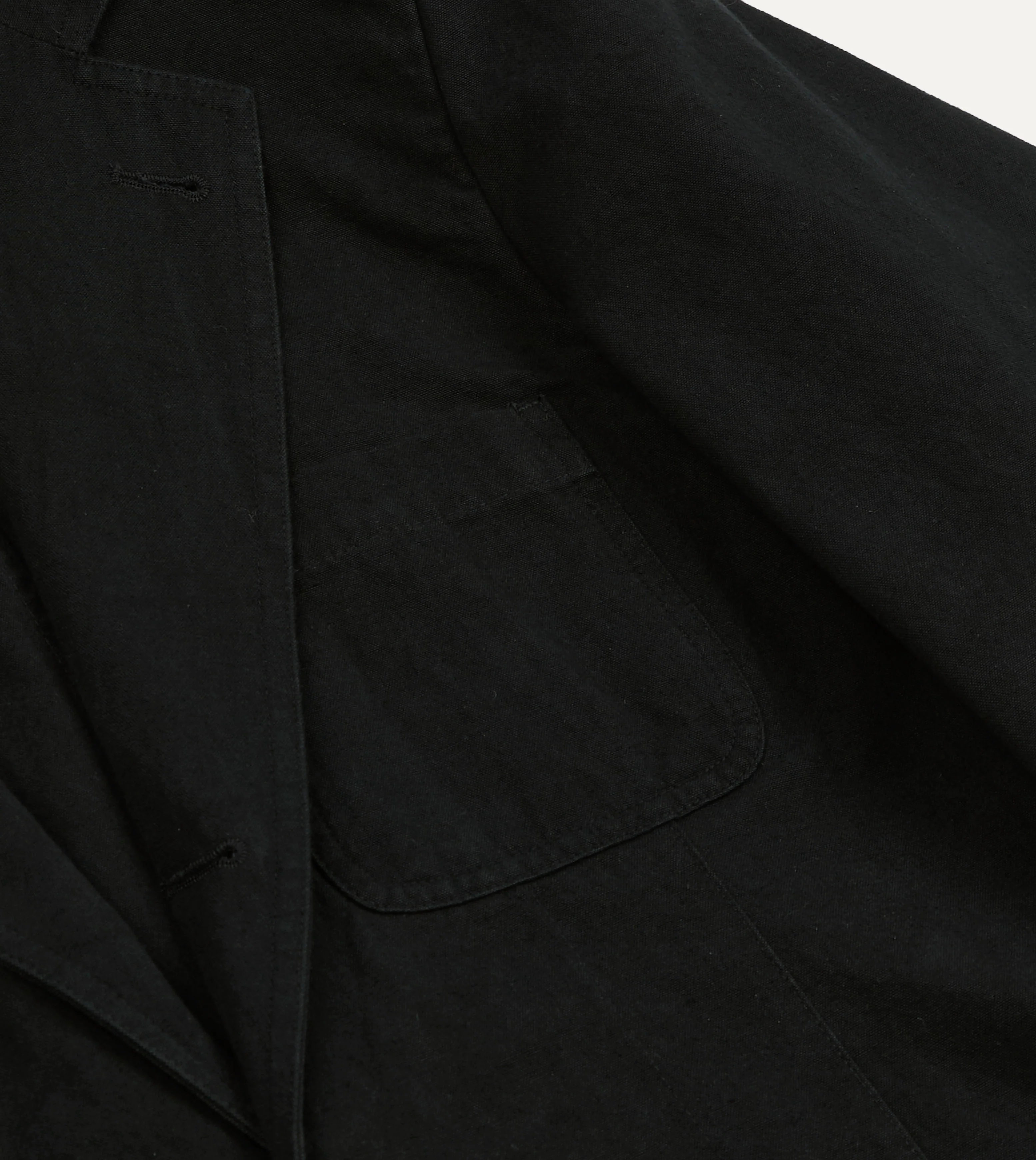 Drake's by A. Levine Black Cotton-Linen Games Blazer Mk. IV - Image 4