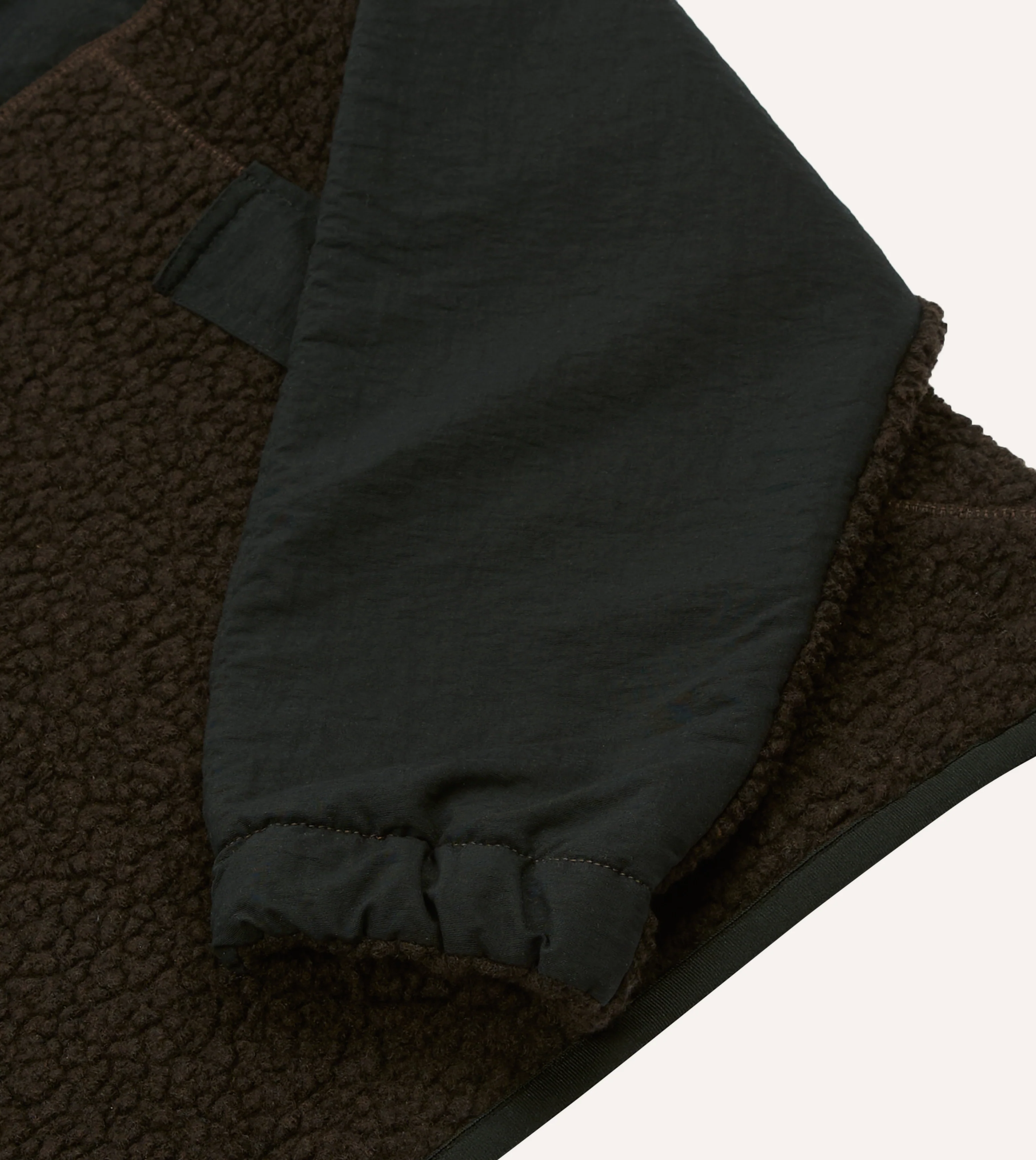 Drake's by A. Levine Boucle Wool Half-Zip Fleece Jacket - Image 5