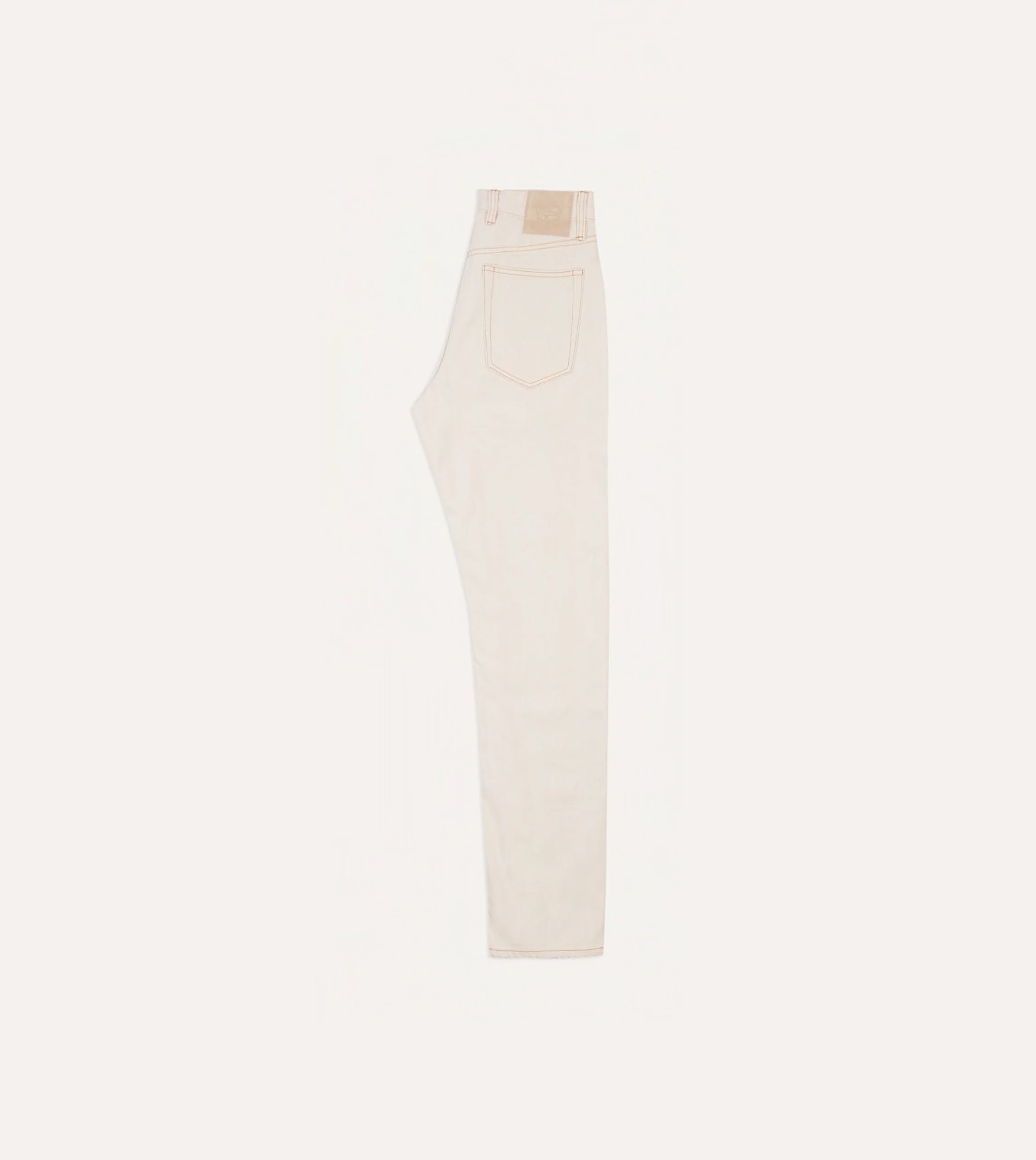Ecru 13.2oz Denim Five-Pocket Jeans - Image 6