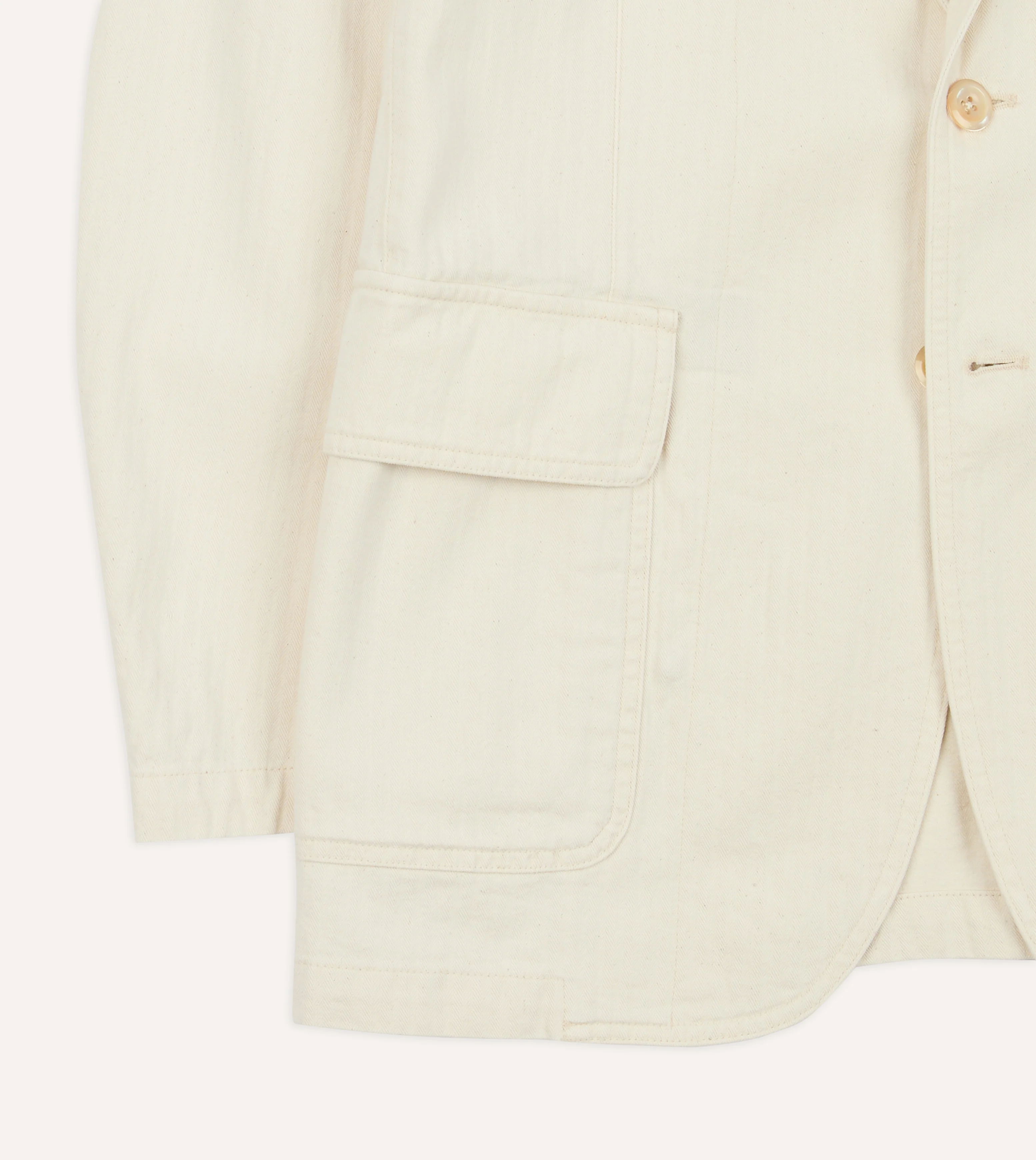 Ecru Herringbone Twill Cotton Games Blazer Mk. I - Image 7