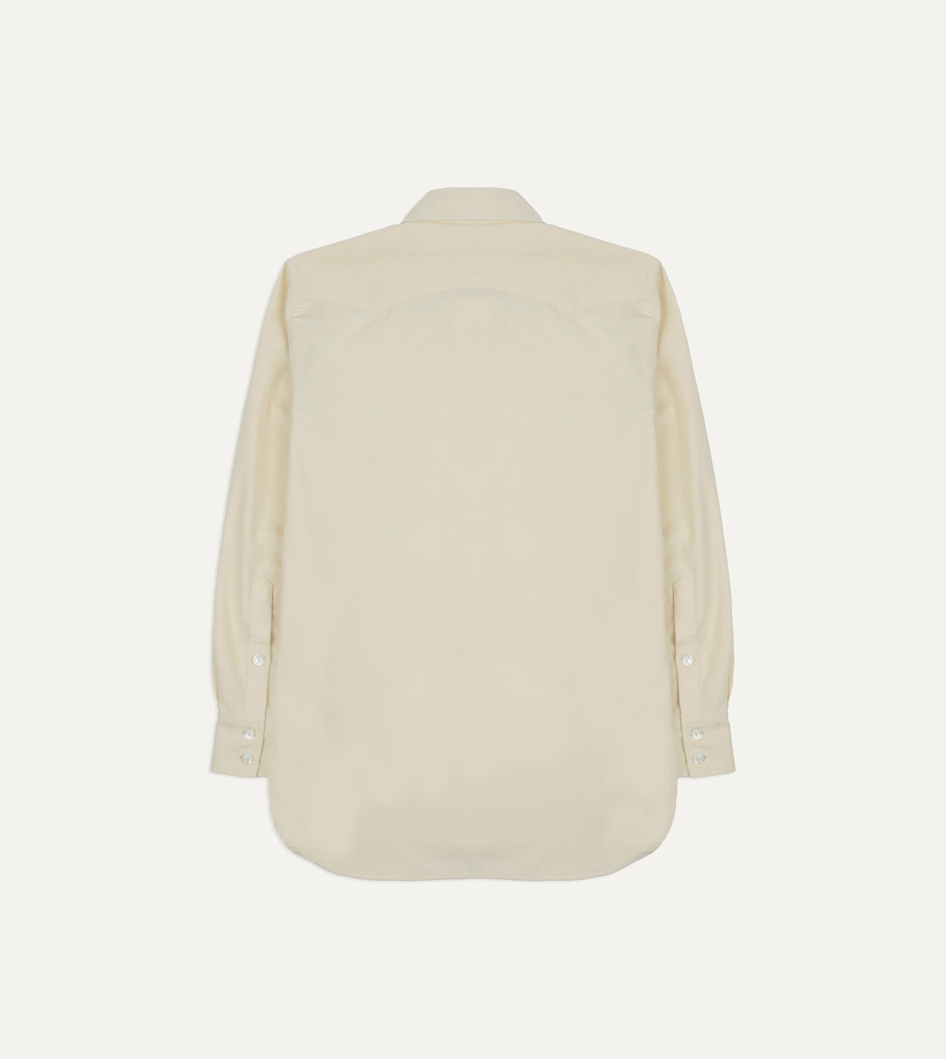 Ecru Needlecord Two-Pocket Western Shirt - Image 8