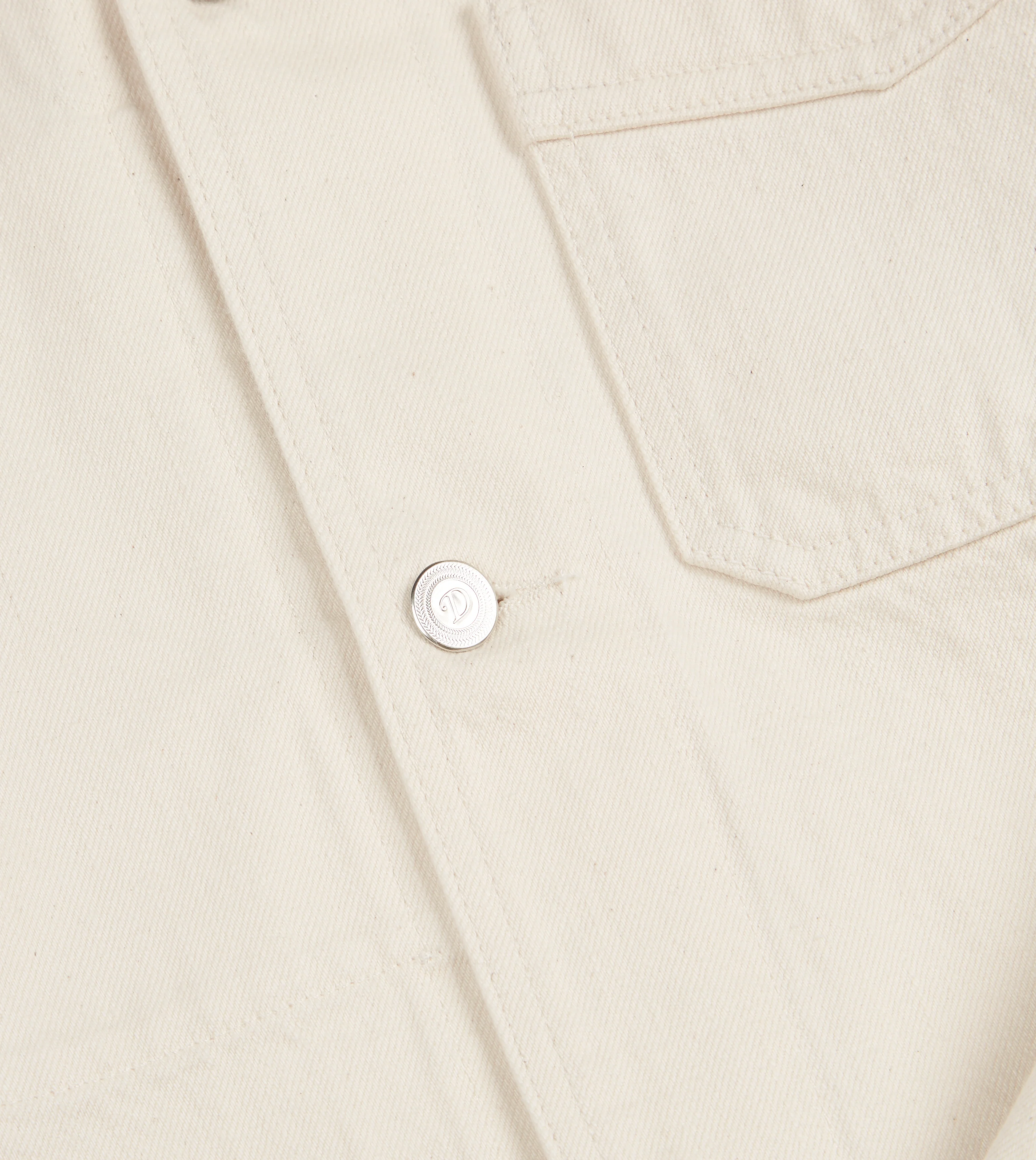 Ecru Selvedge Denim Five-Pocket Chore Jacket - Image 6