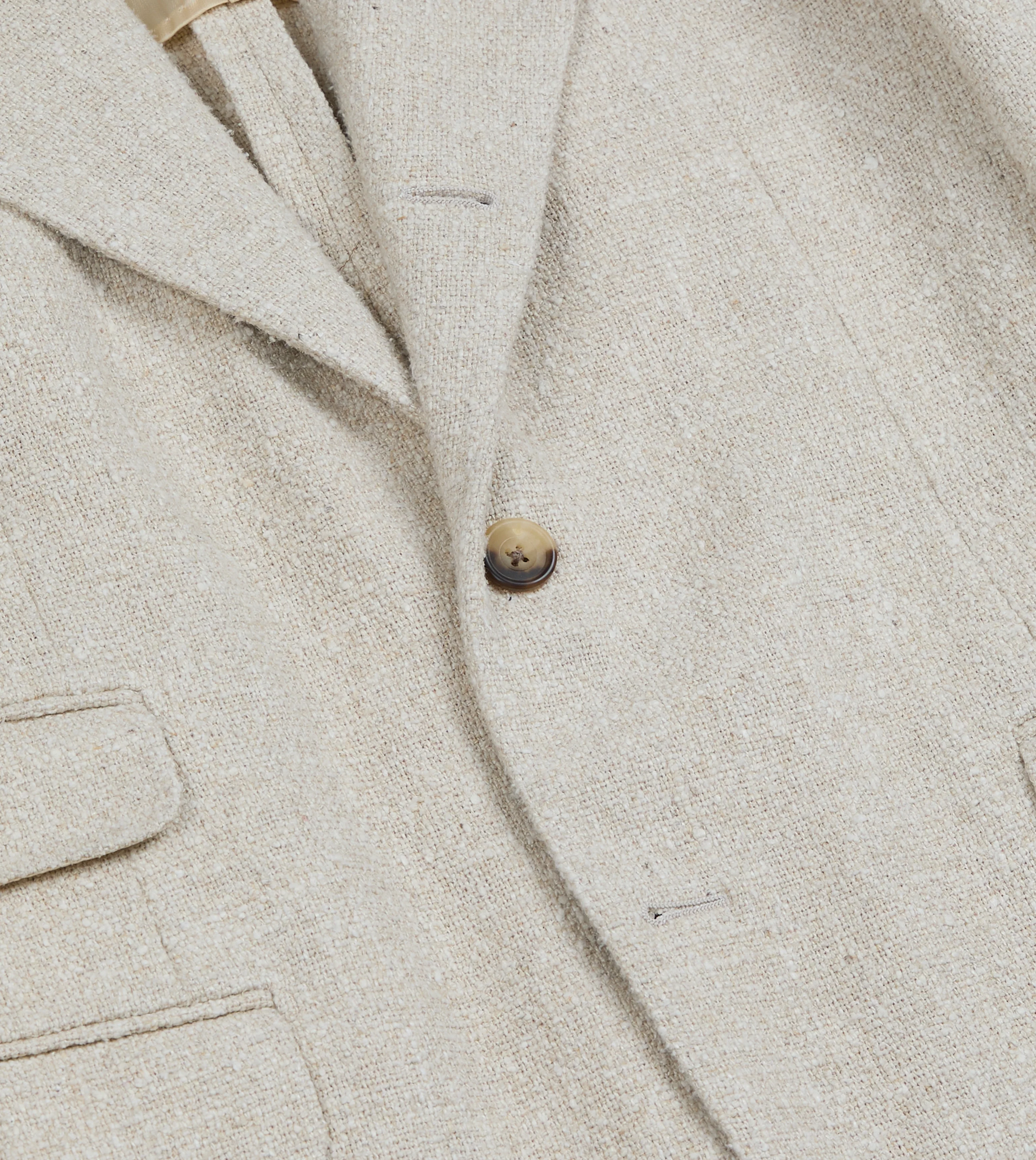 Ecru Silk-Canapa Tweed Blazer - Image 6
