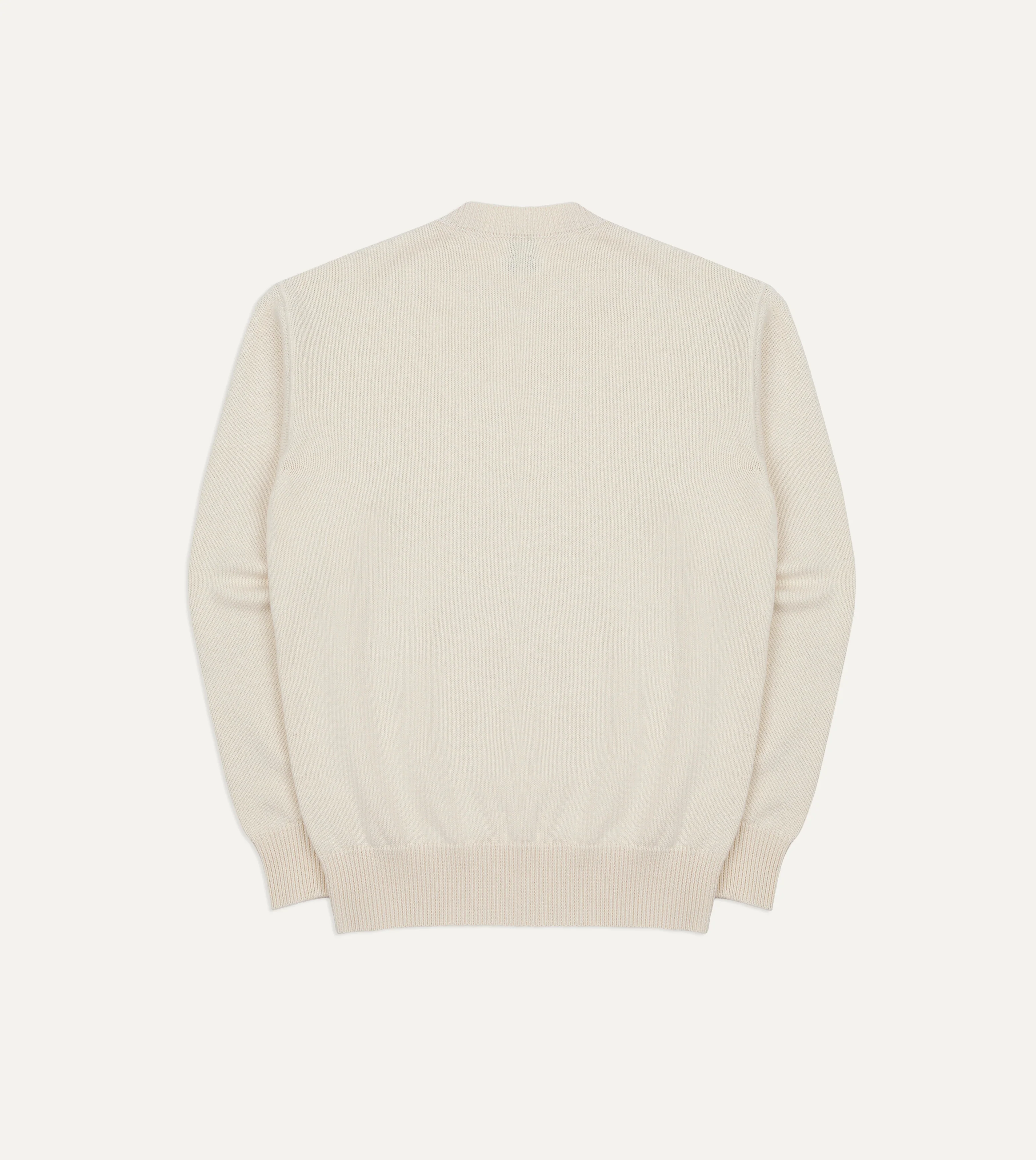 Ecru Wool-Cotton Knit Sweatshirt - Image 5