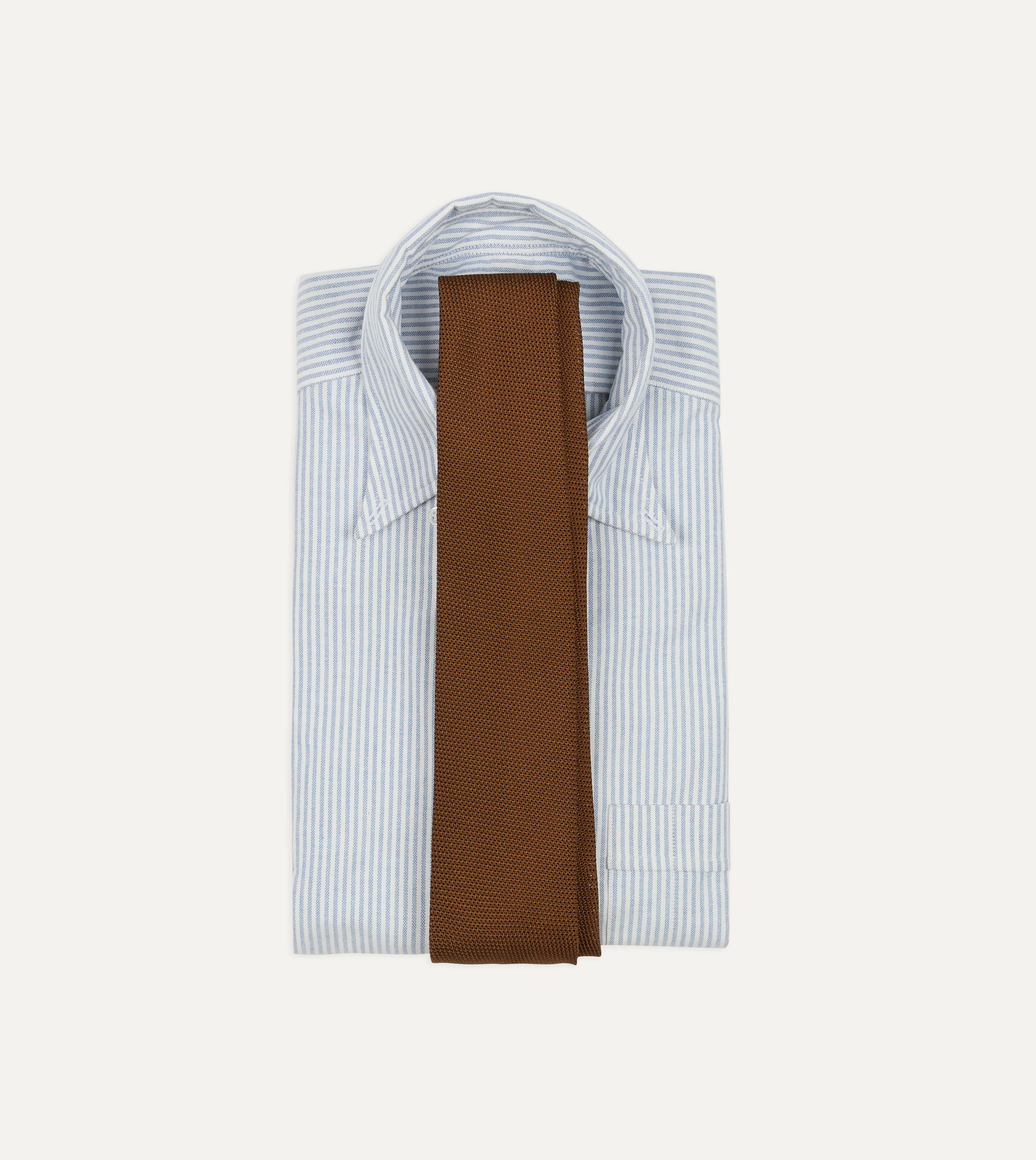Gold Fine Woven Grenadine Silk Hand Rolled Tie - Image 2