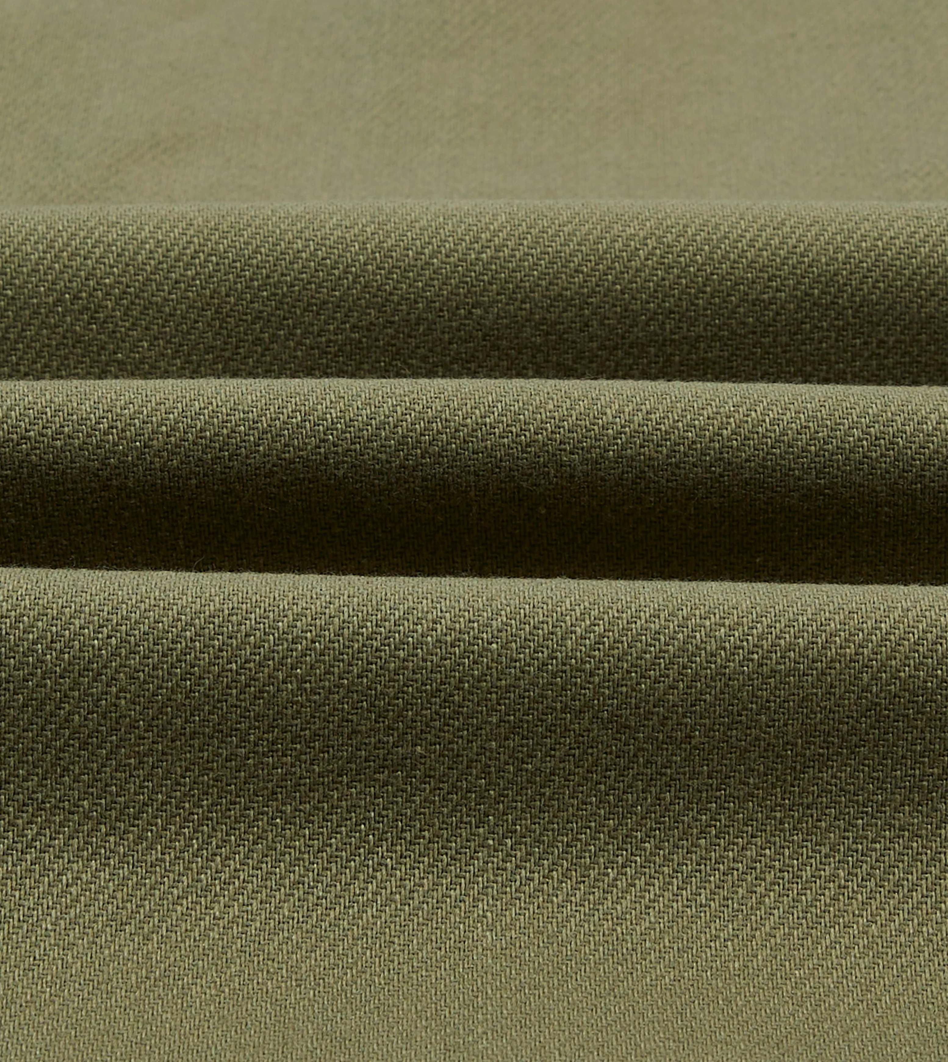 Green Cotton Twill Military Overshirt - Image 2