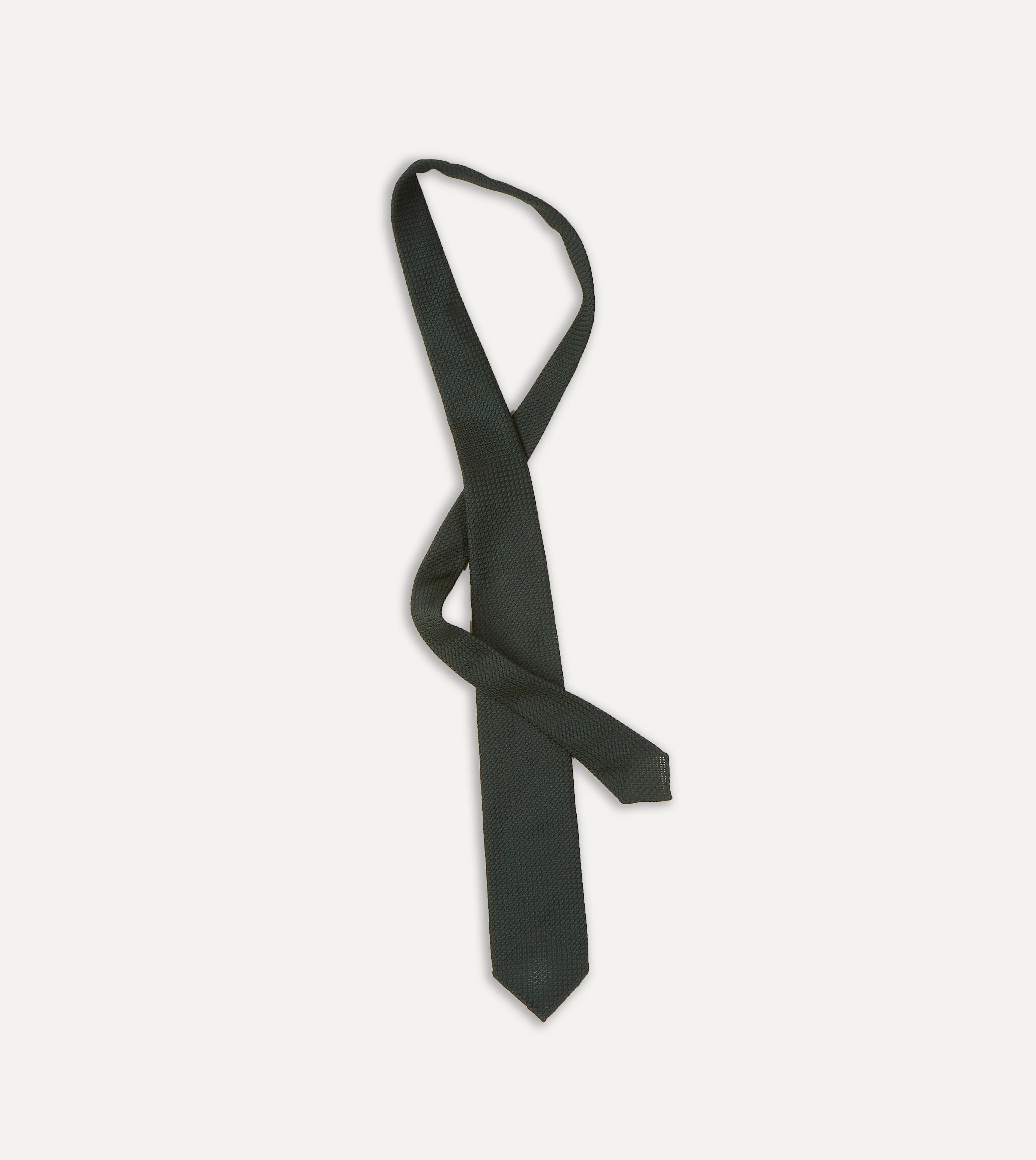 Green Hand Rolled Large Knot Grenadine Tie - Image 4