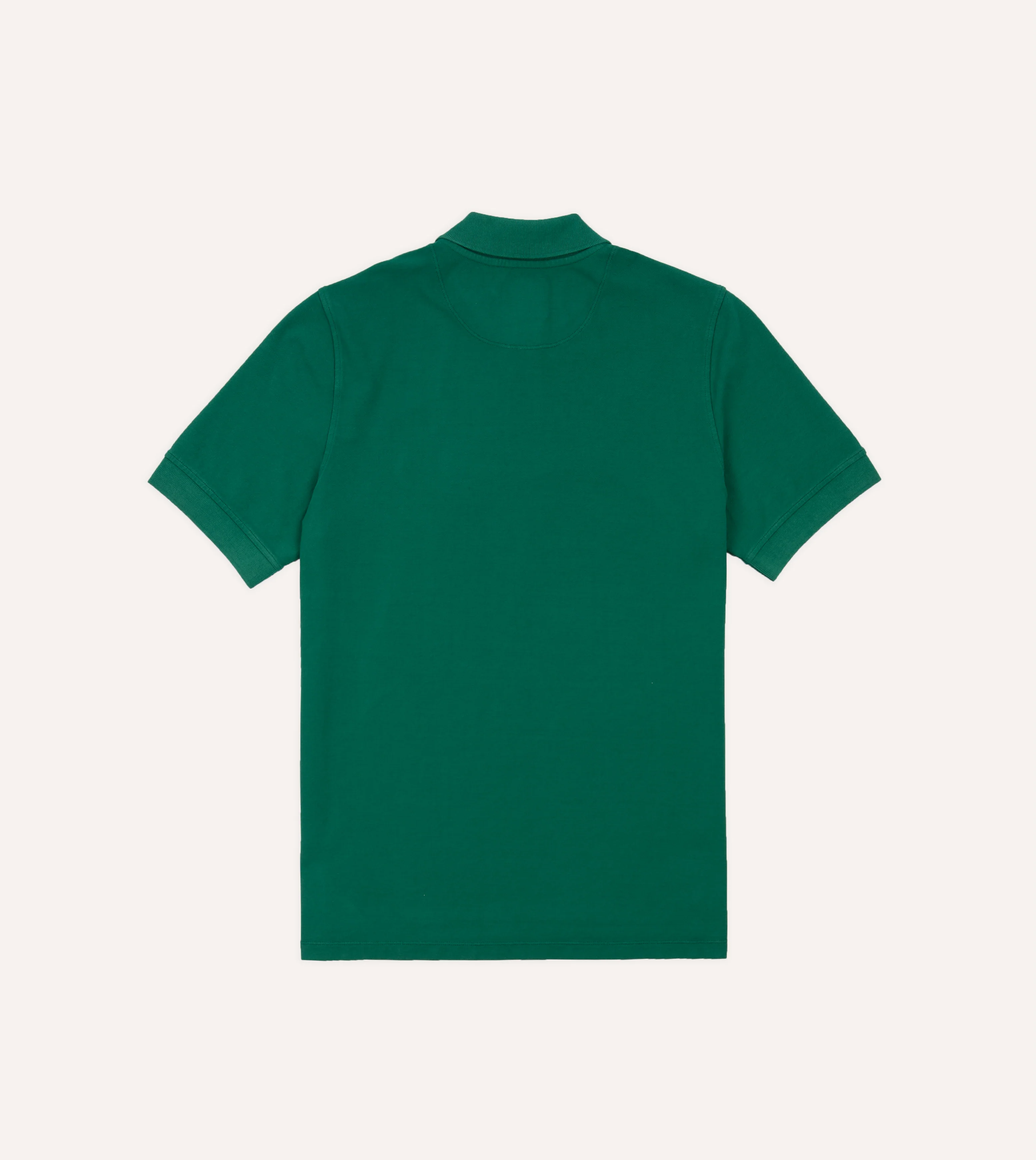 Green Piqué Cotton Polo Shirt - Image 5
