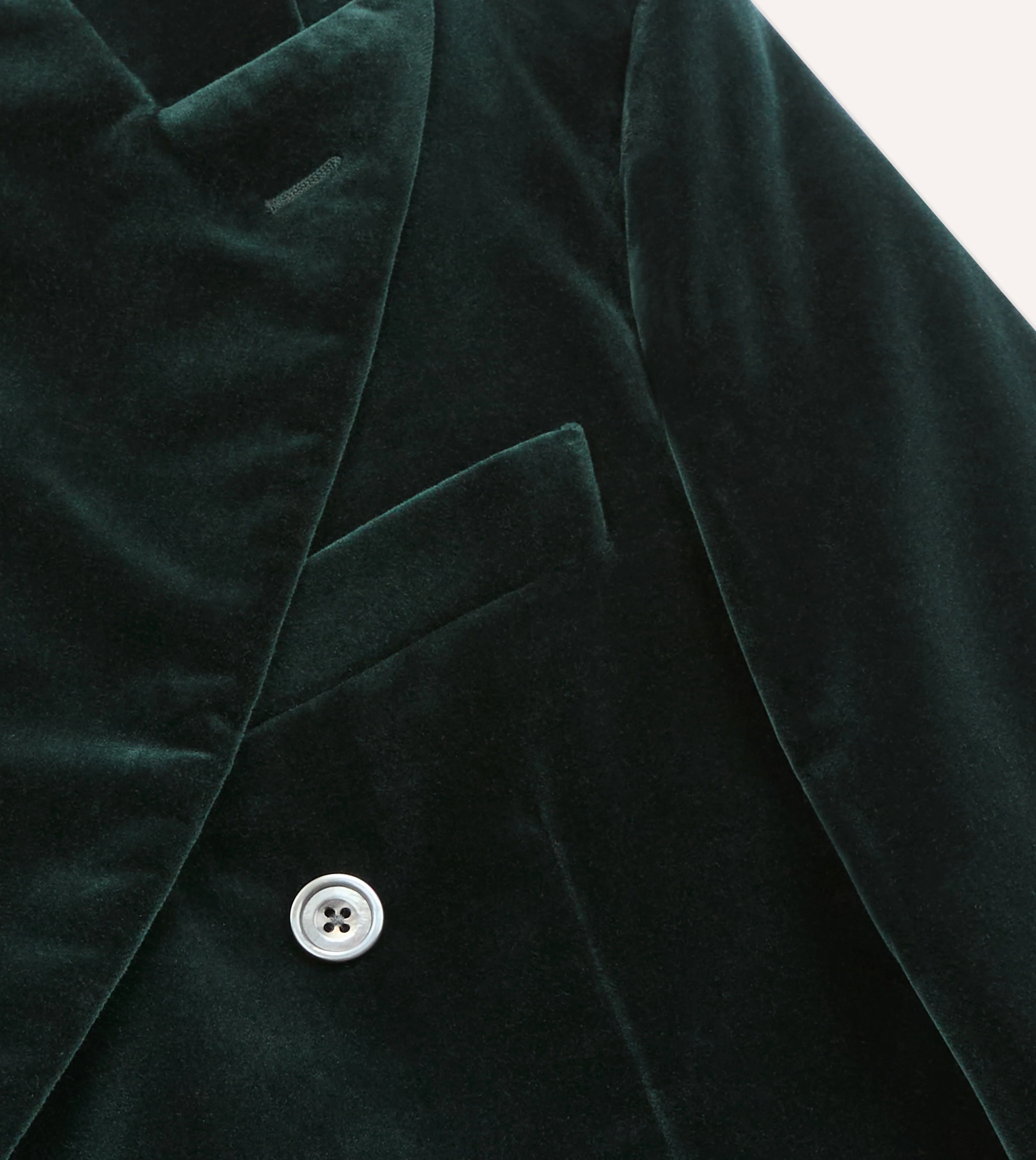 Green Velvet Double-Breasted Blazer - Image 4