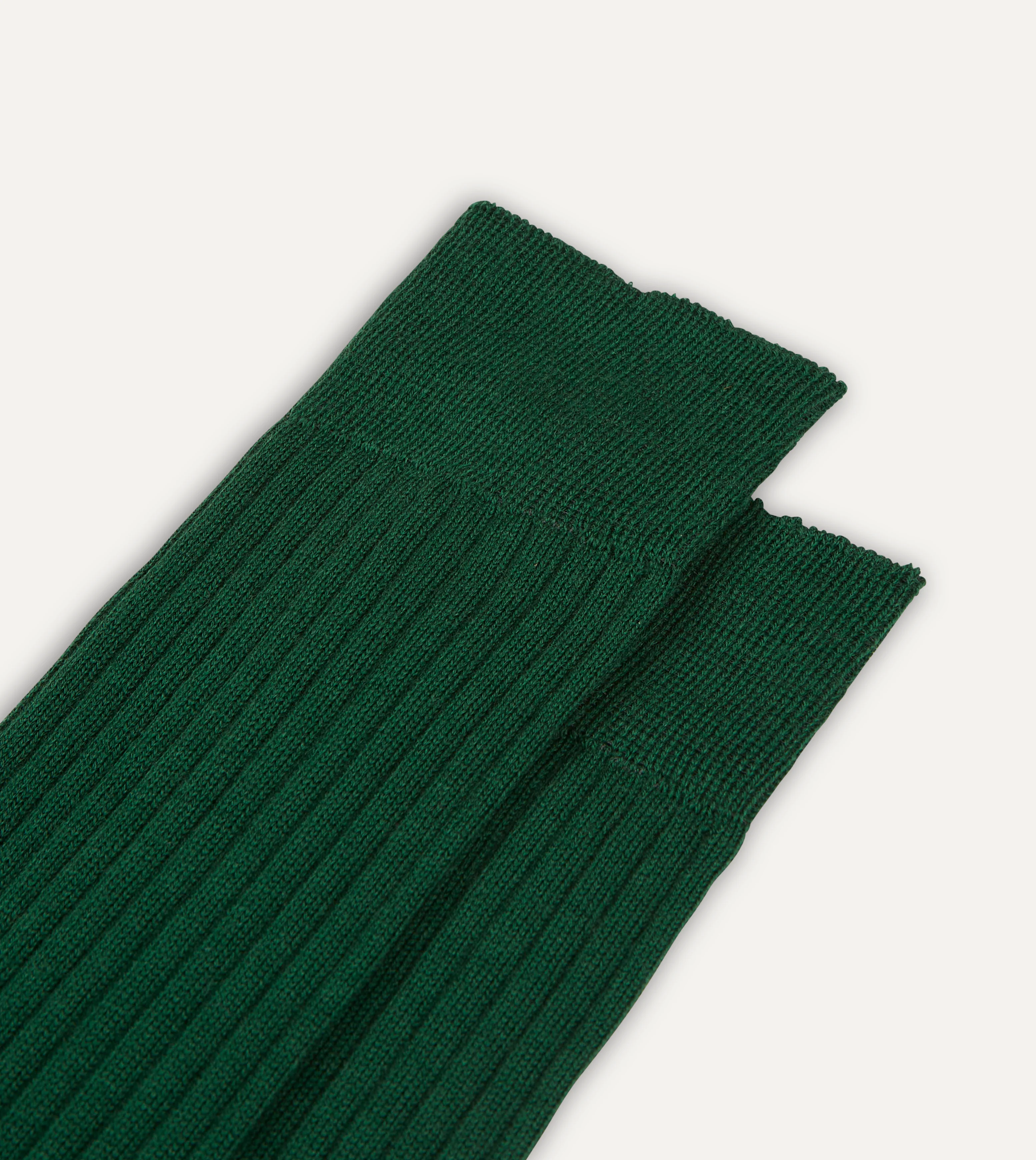 Green Wool Over-the-Calf Socks - Image 3