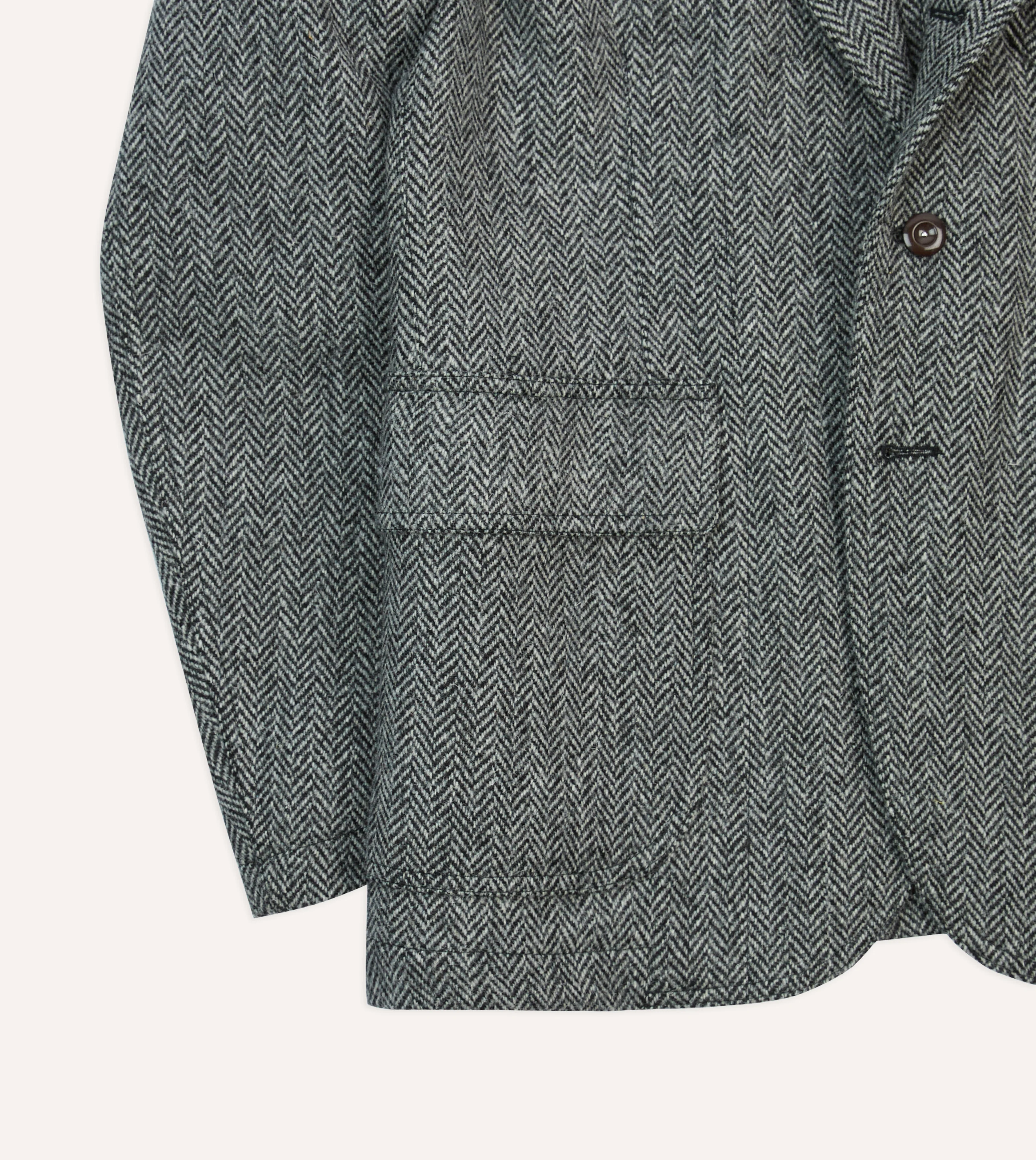 Grey Herringbone Harris Tweed Games Blazer Mk. VII - Image 7
