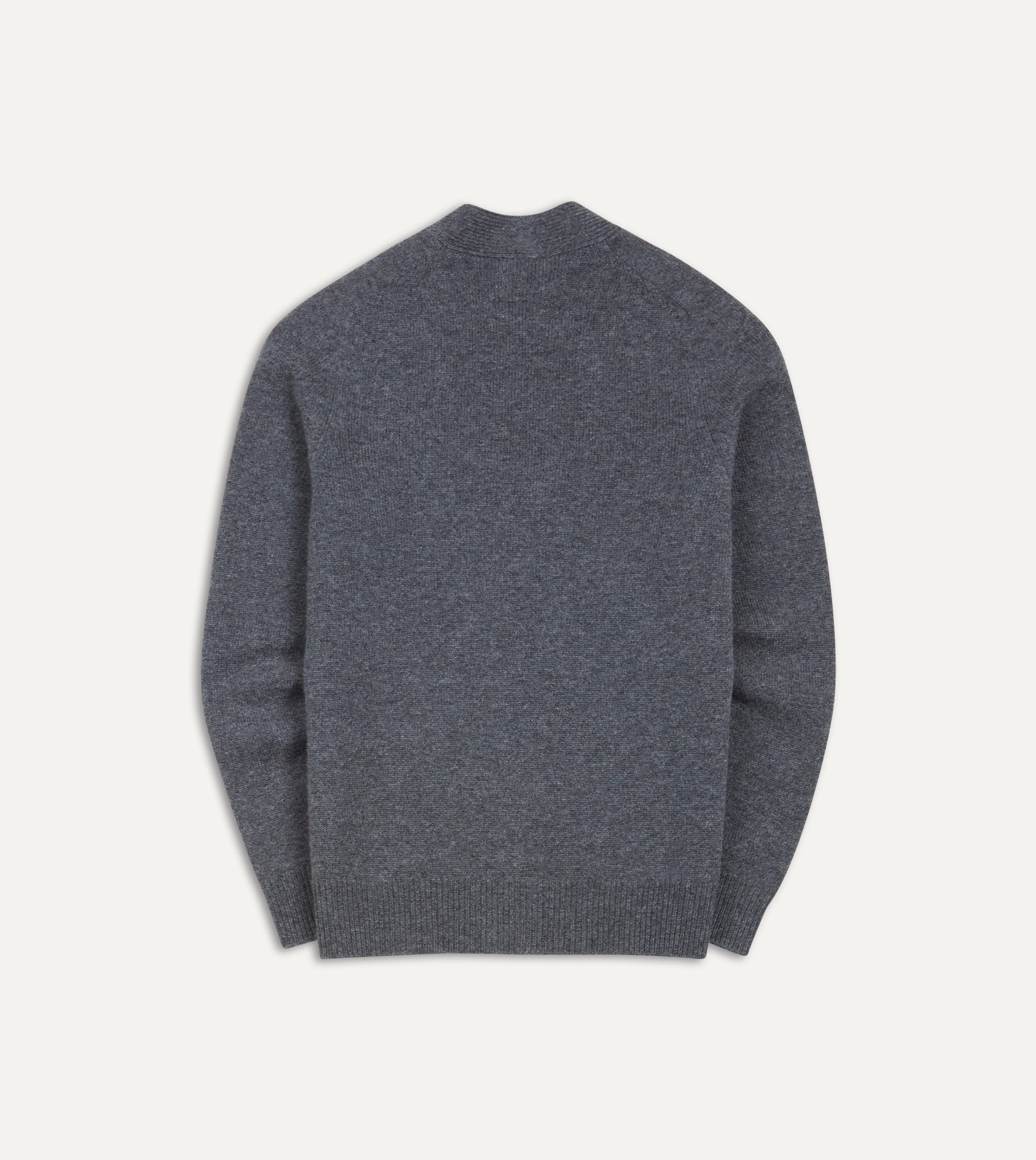 Grey Lambswool 6 Button Cardigan - Image 4