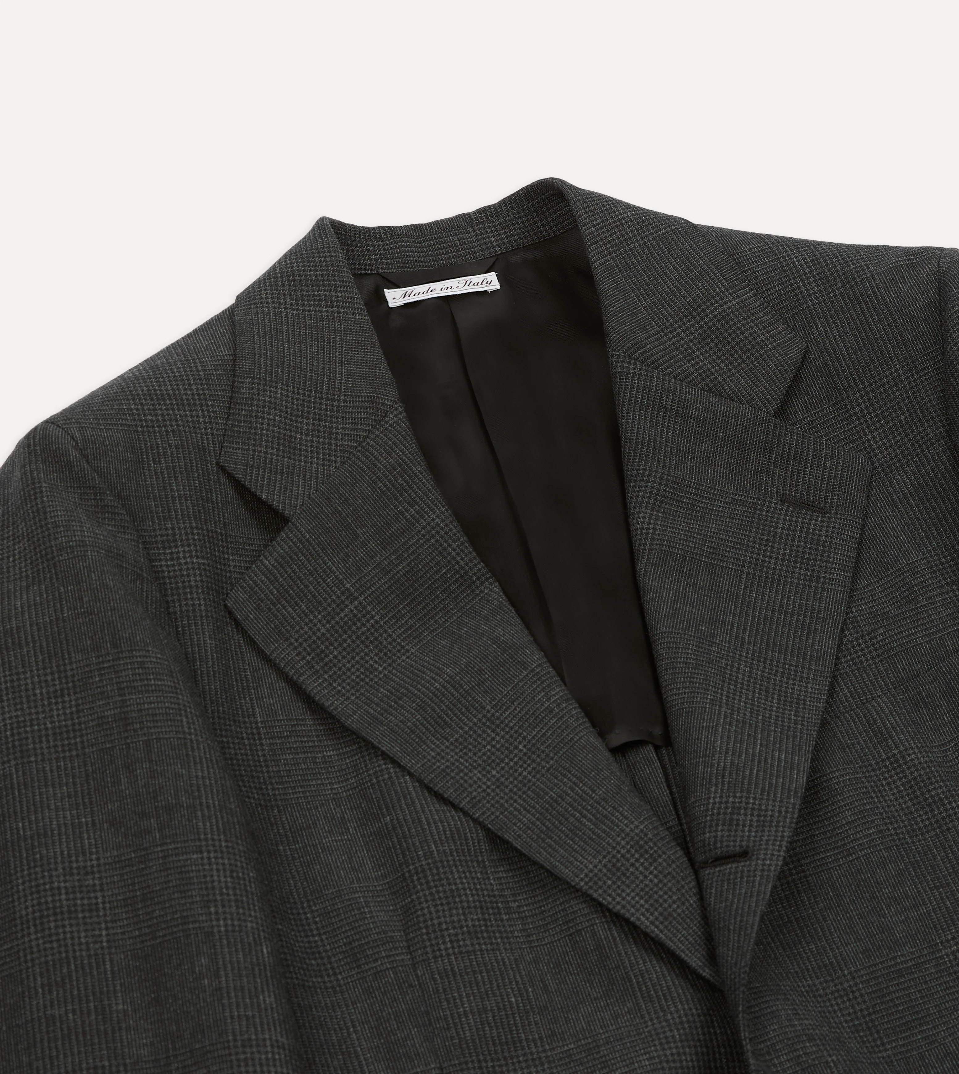 Grey Prince of Wales Check Fresco® Wool Tailored Jacket - Image 3
