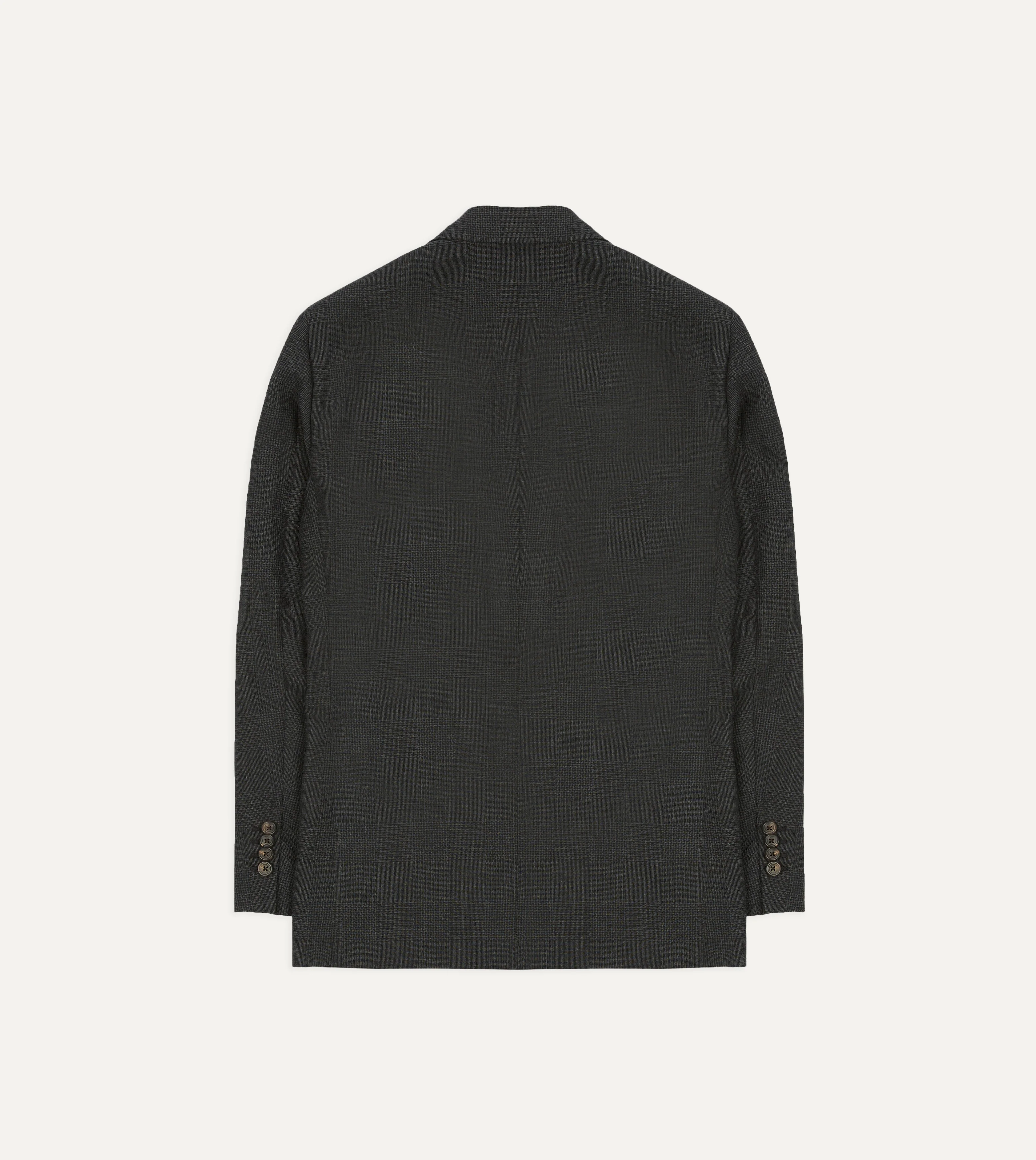 Grey Prince of Wales Check Fresco® Wool Tailored Jacket - Image 8