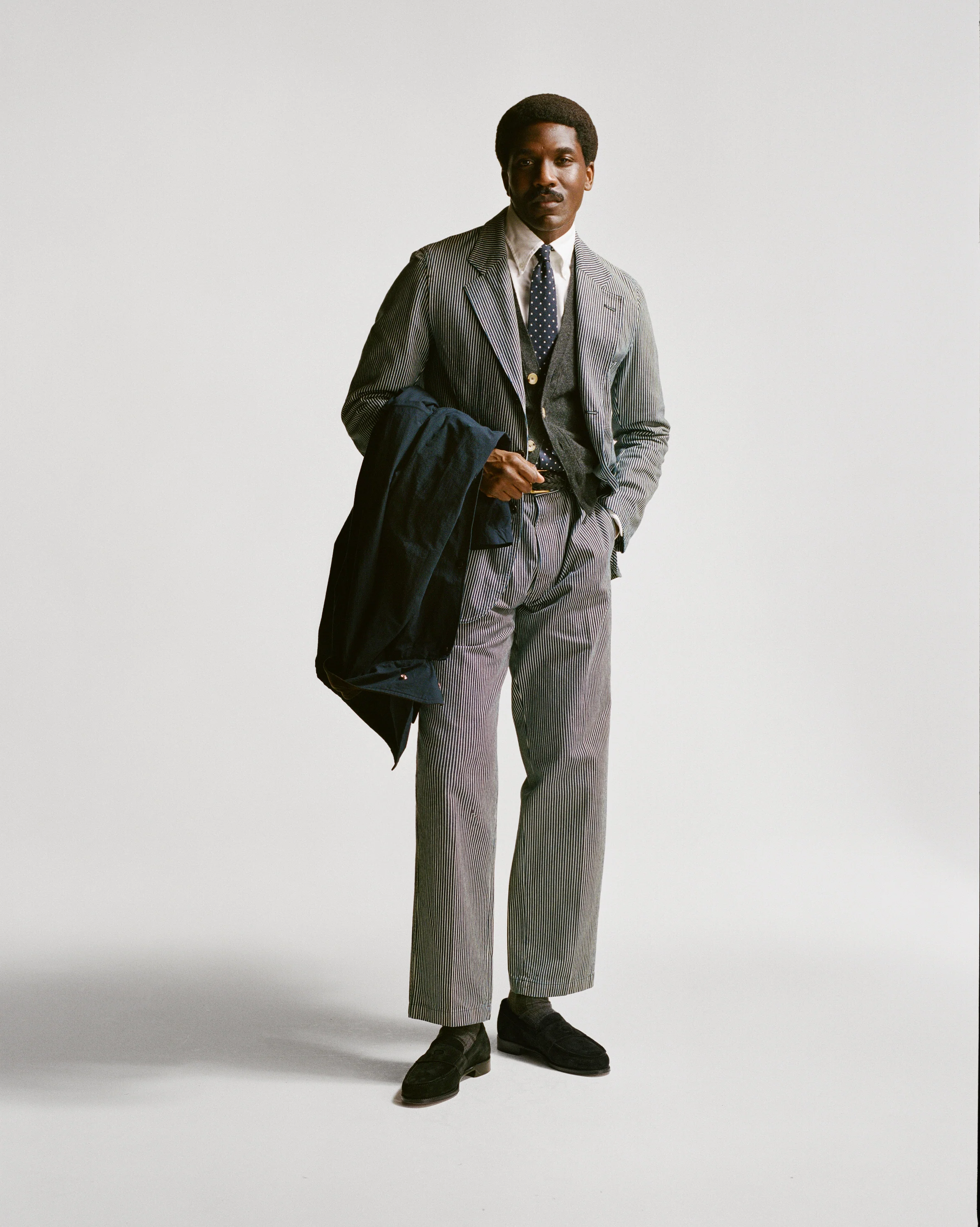 Indigo Hickory Stripe Games Trouser - Image 3