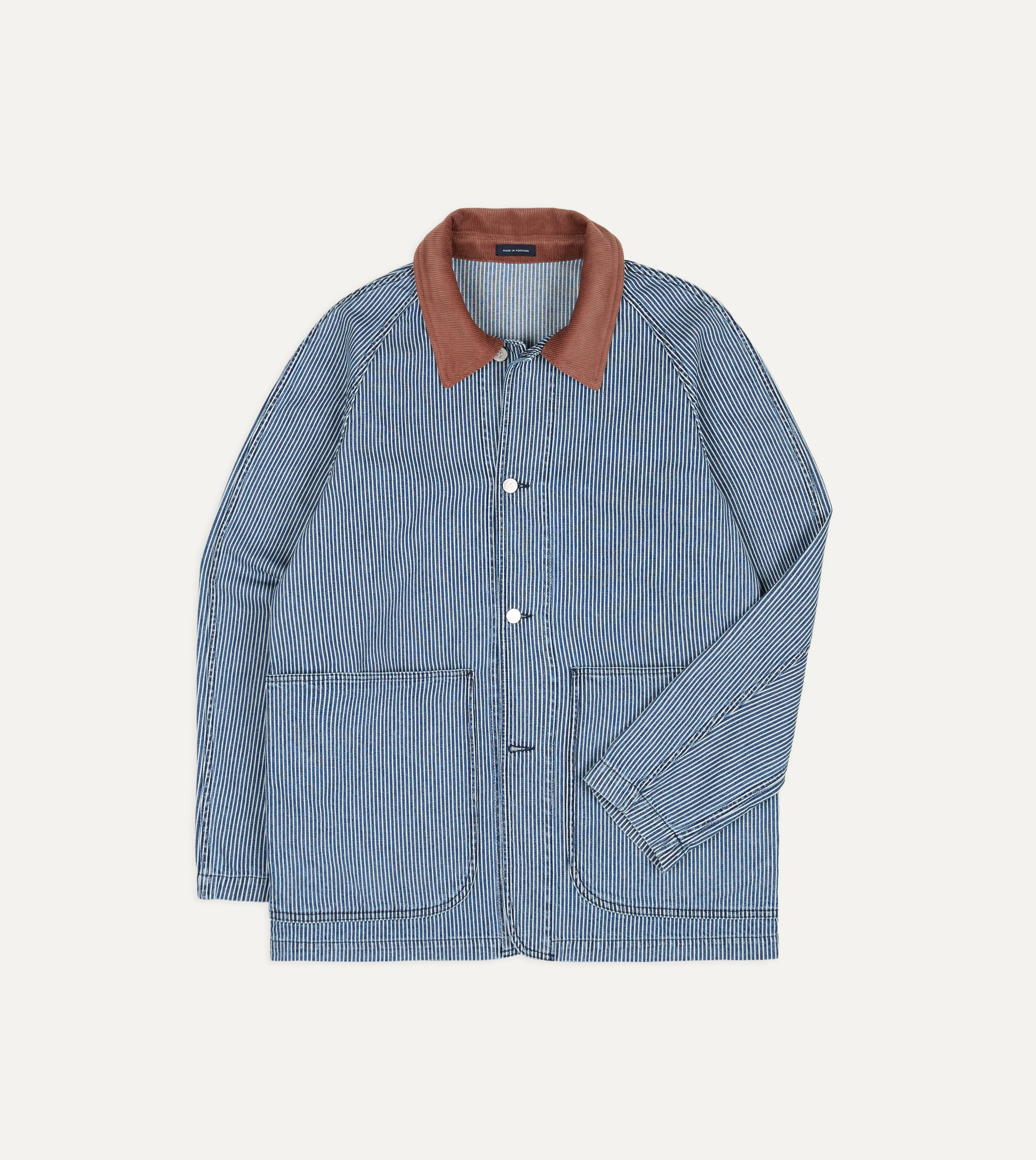 Indigo Stripe Denim Field Jacket - Image 3