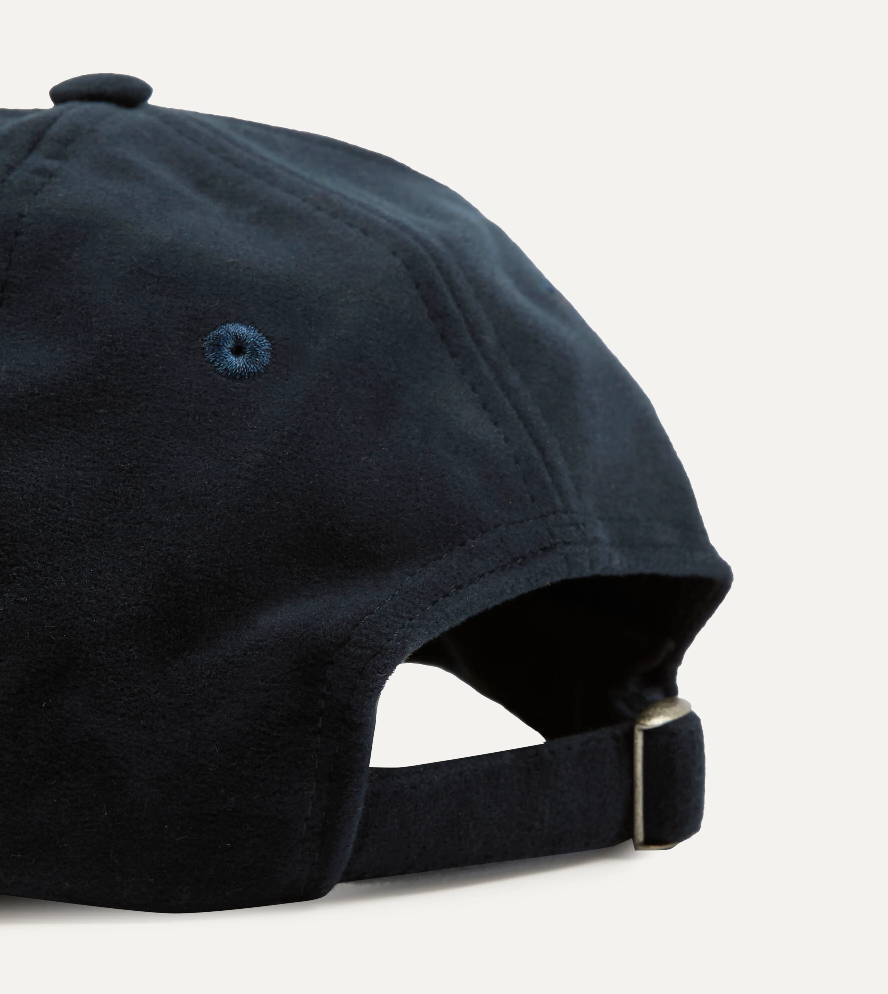 Kennedy by Drake’s Navy Moleskin Baseball Cap - Image 2