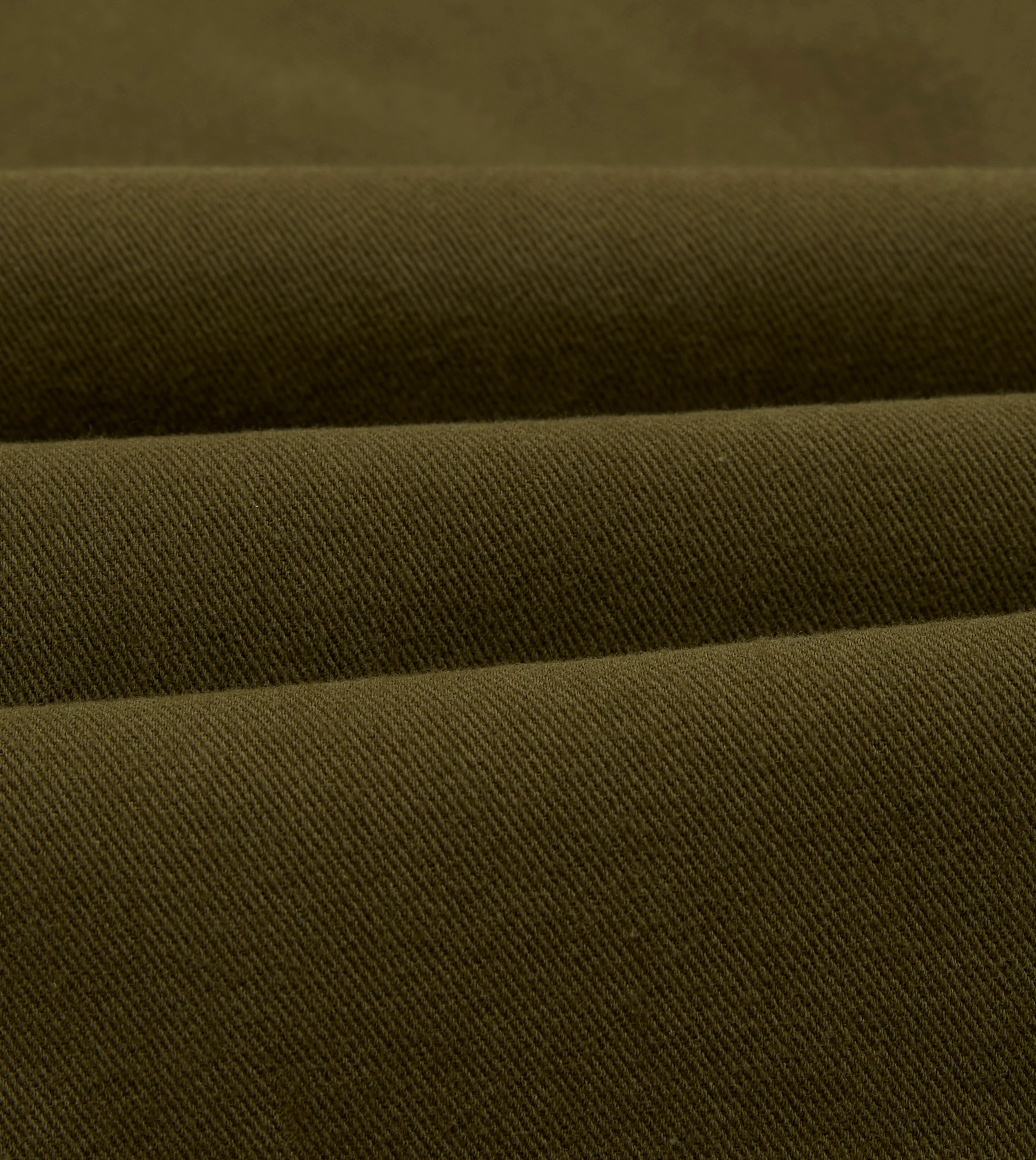 Khaki Cotton Mandarin Collar Popover Shirt - Image 2