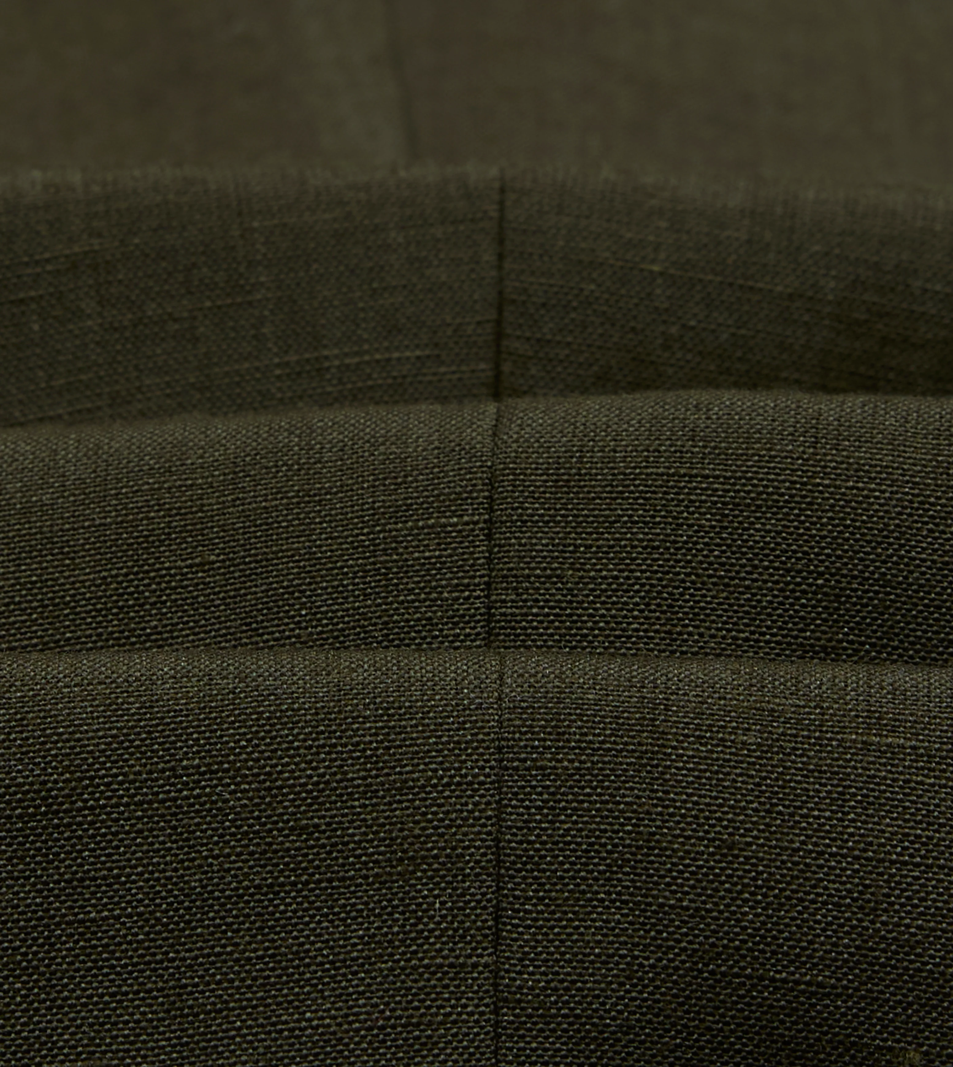 Khaki Green Linen-Wool Single Pleat Trouser - Image 2
