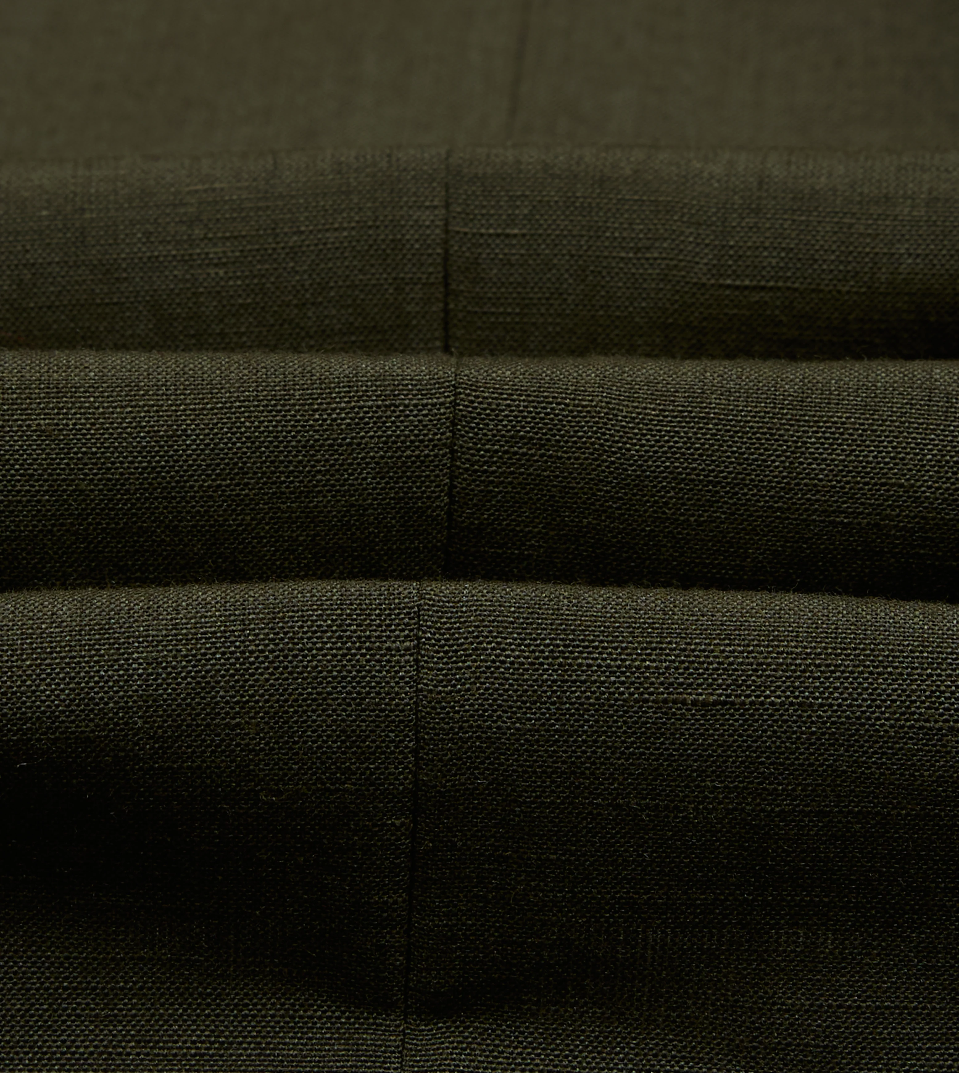 Khaki Green Linen-Wool Tailored Jacket - Image 2